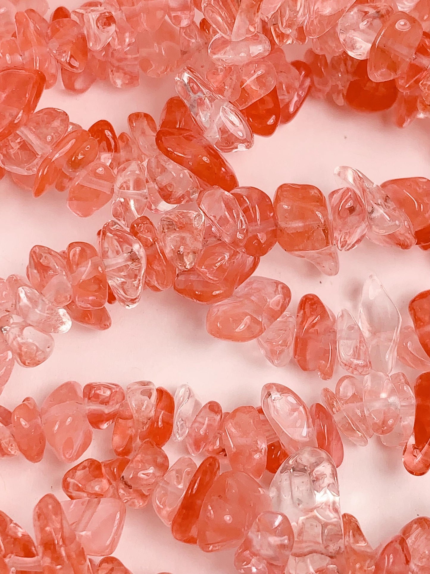 5-12mm  Red Watermelon Quartz Nugget Pebble Irregular Shaped Chip Beads 32" Strand DIY Jewelry