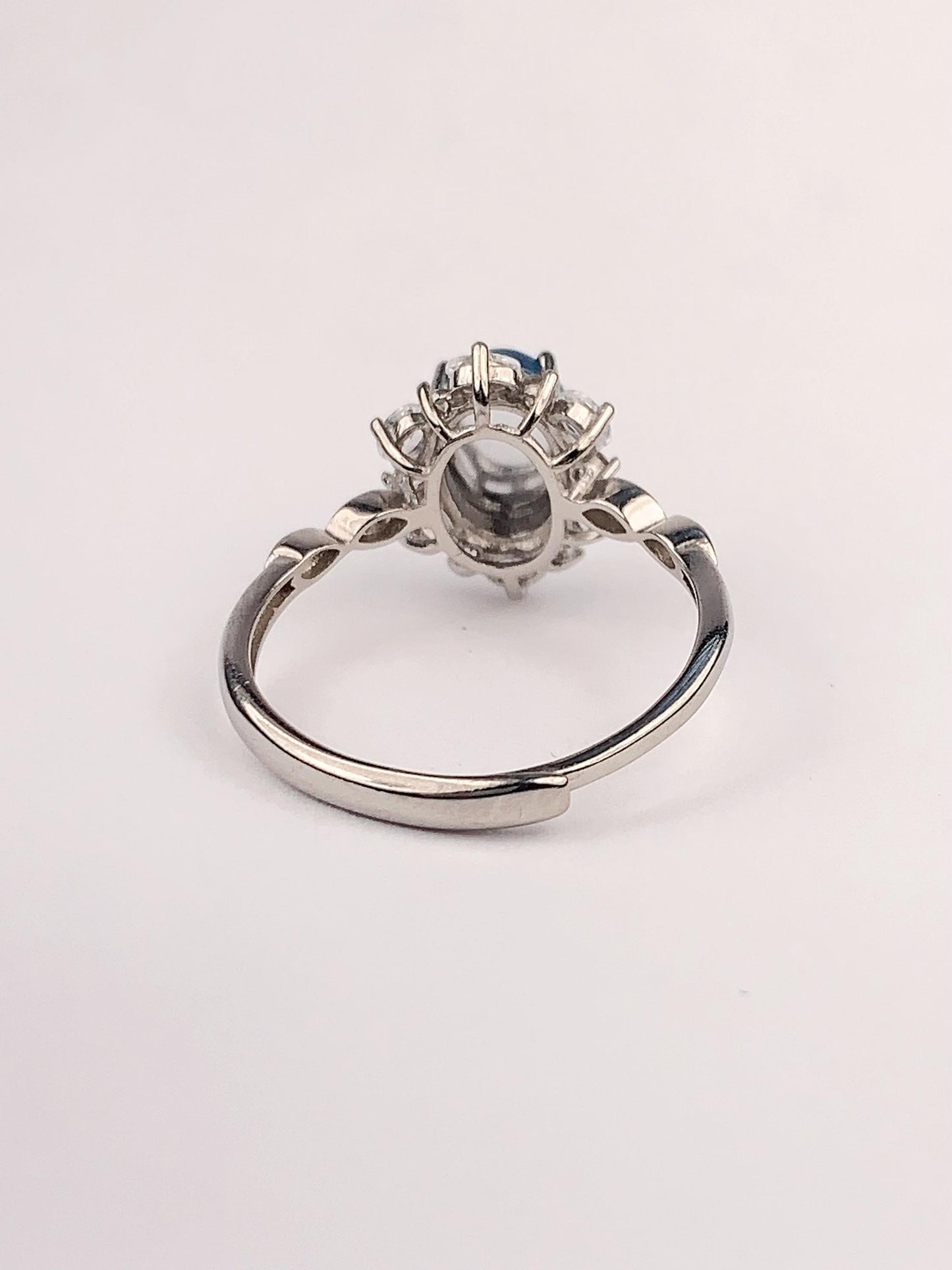 Aquamarine Sterling Silver Ring: 18K Gold Plated Birthstone
