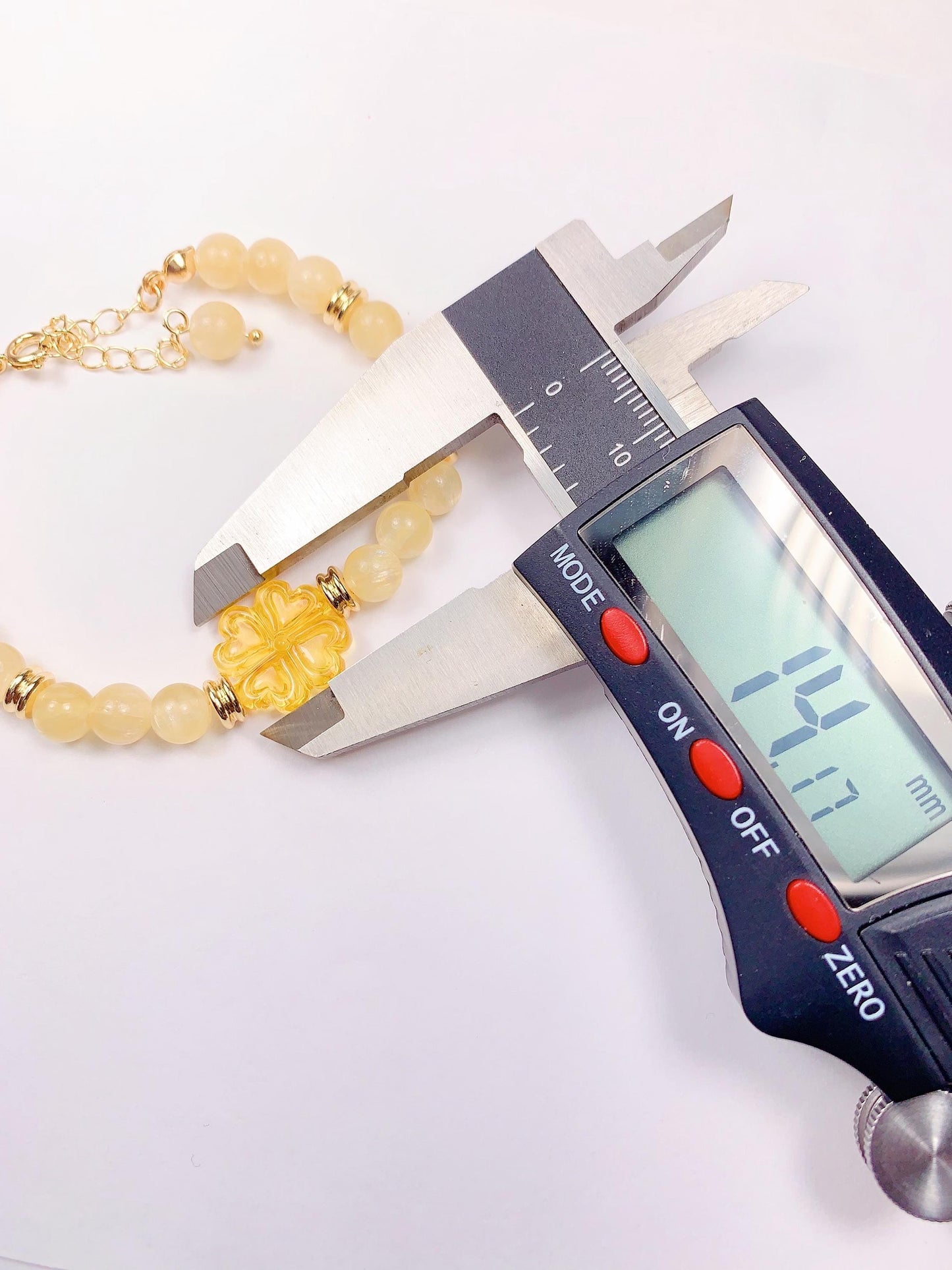 Natural Amber 14K Gold Filled Bracelet with Yellow Jade