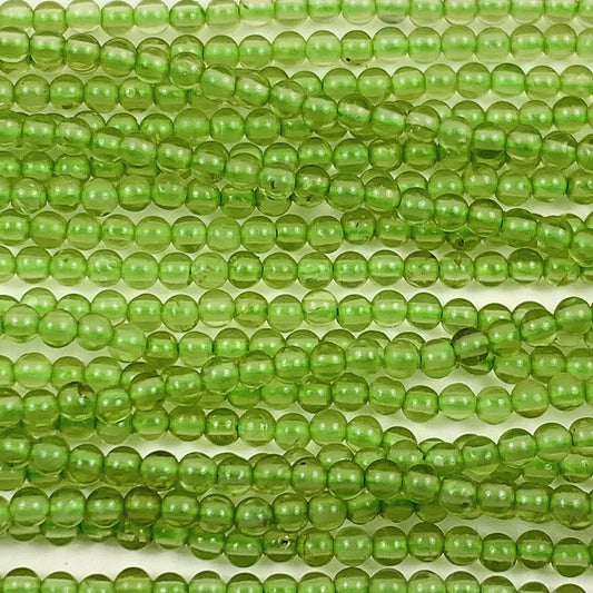 Grade AAA Genuine Natural Green Peridot Smooth Round Beads 15.5" Strand Gemstone  2mm
