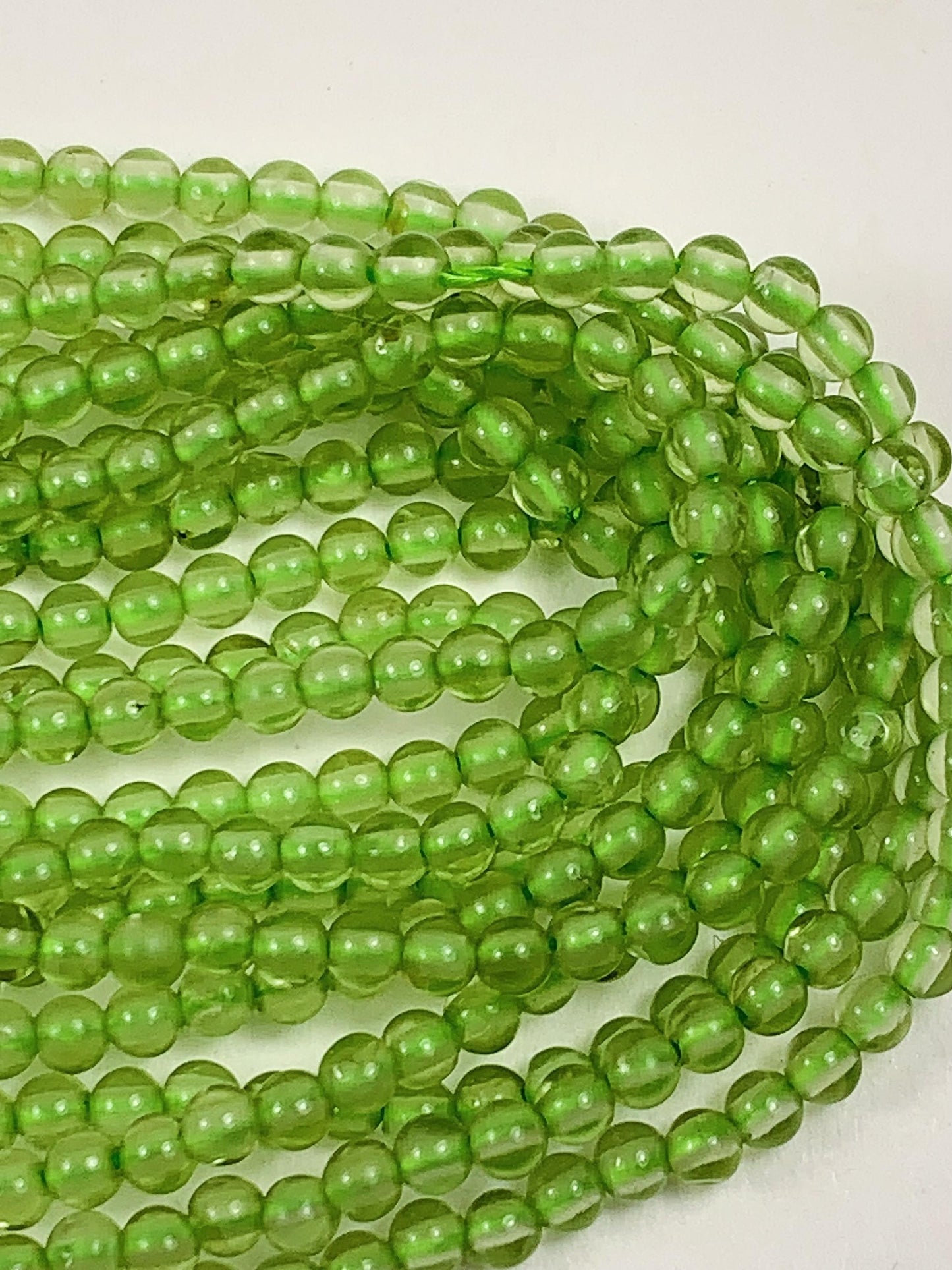 Grade AAA Genuine Natural Green Peridot Smooth Round Beads 15.5" Strand Gemstone  2mm