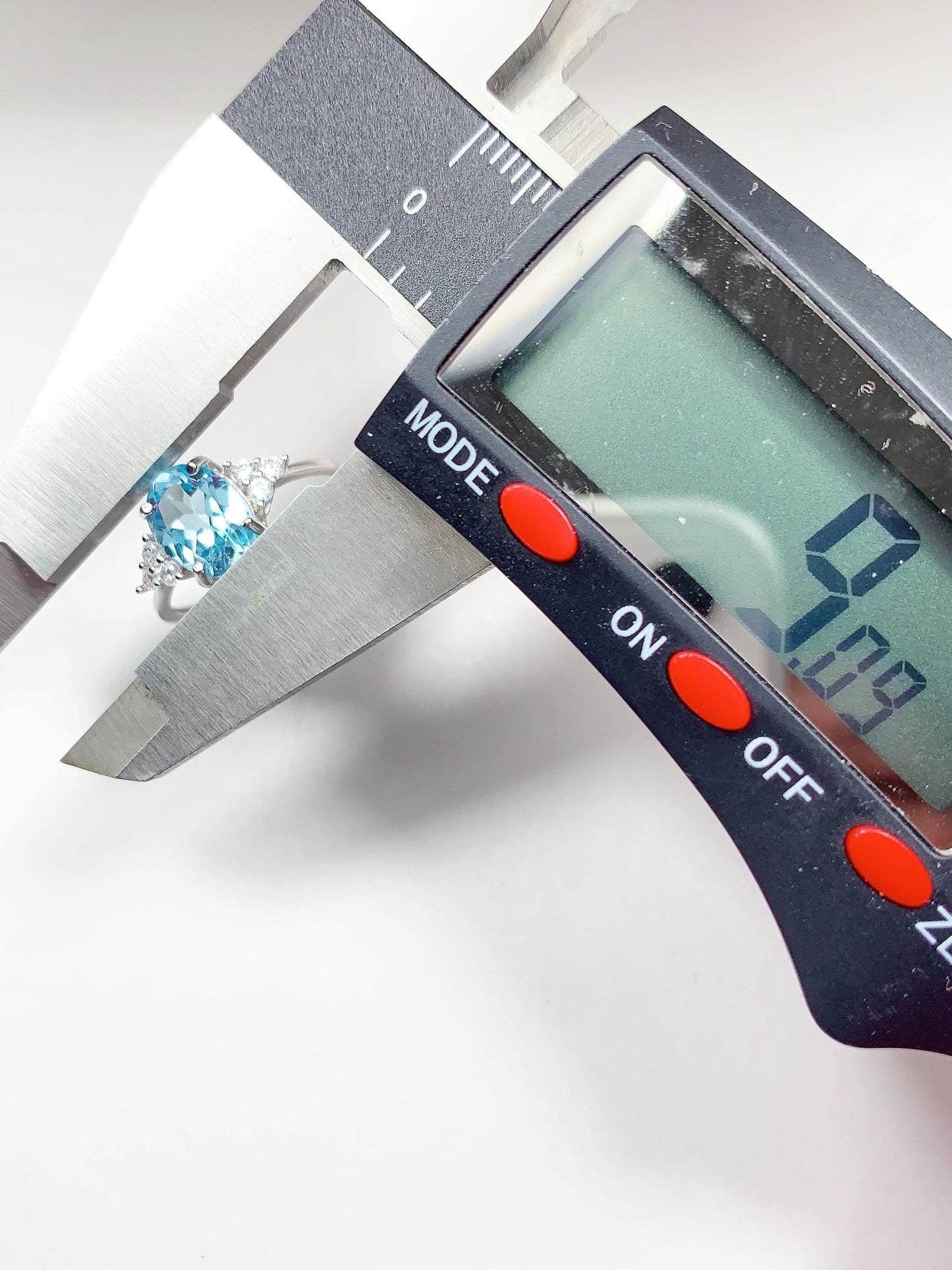 Oval Swiss Blue Topaz Ring: 18K Gold Plated Sterling Silver