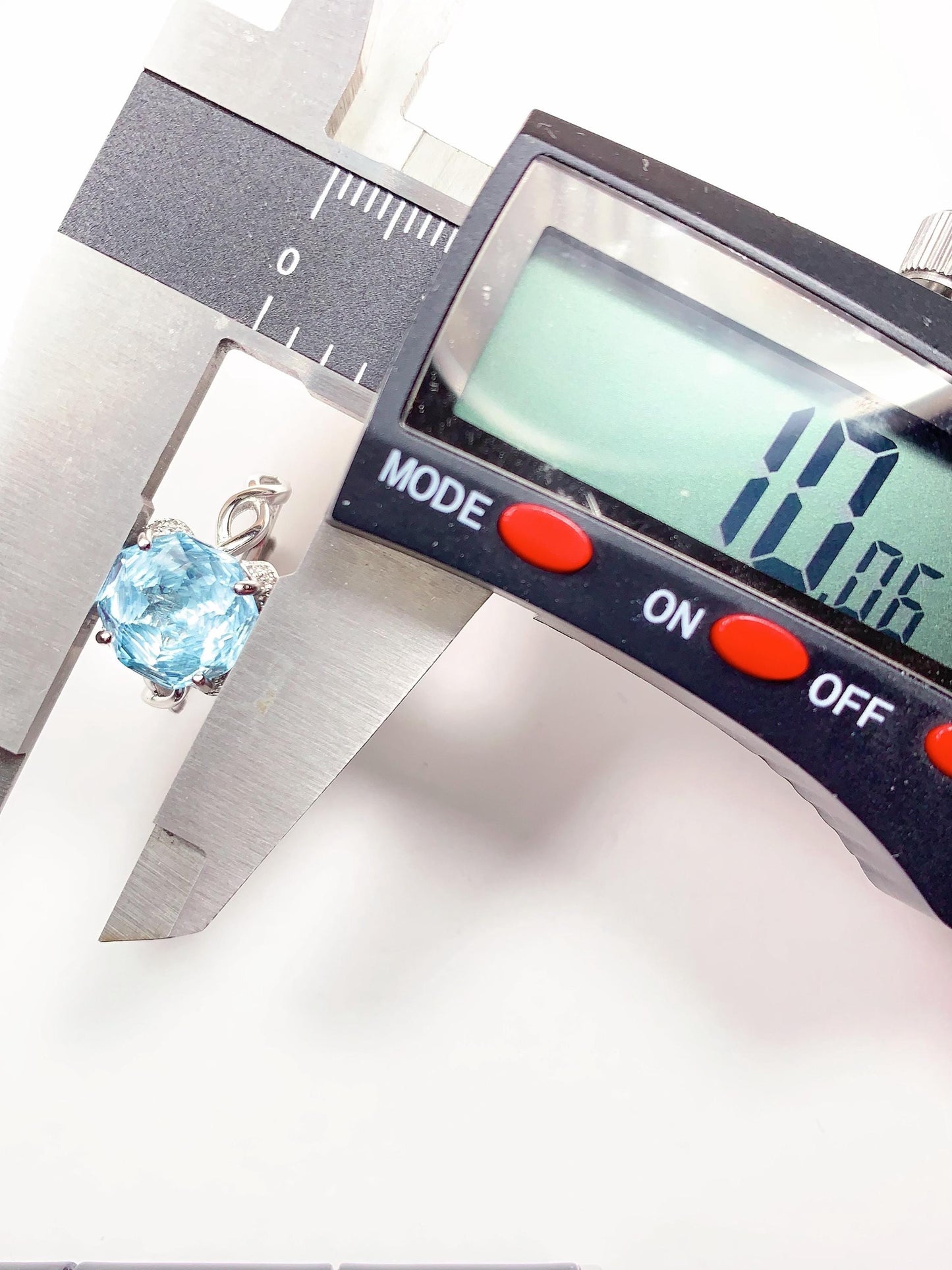 Swiss Blue Topaz Ring: 18K Gold Plated Sterling Silver, Rose Cut