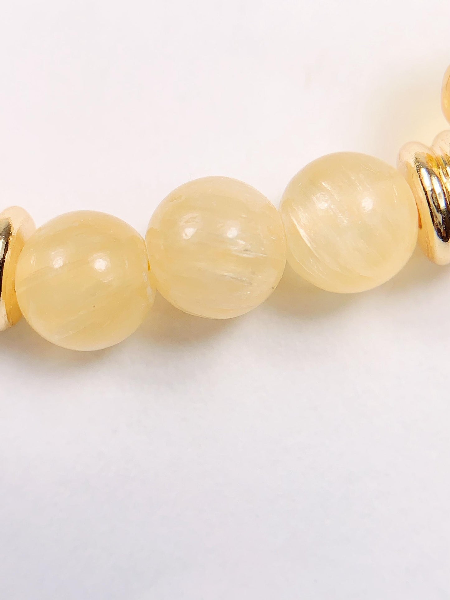 Natural Amber 14K Gold Filled Bracelet with Yellow Jade