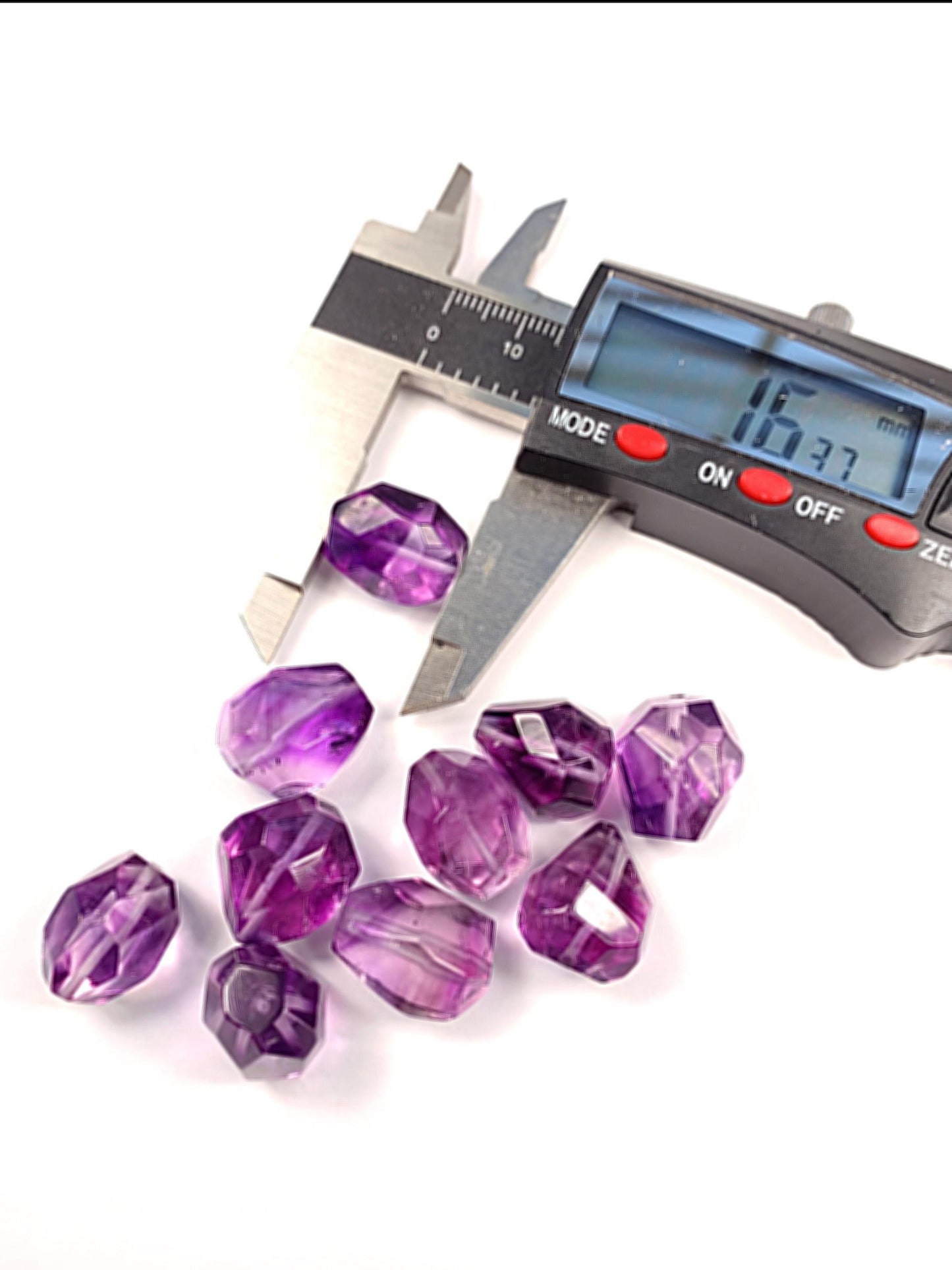 About 16mm Natural Purple Amethyst Free-form cut  beads Loose Gems Gemstone