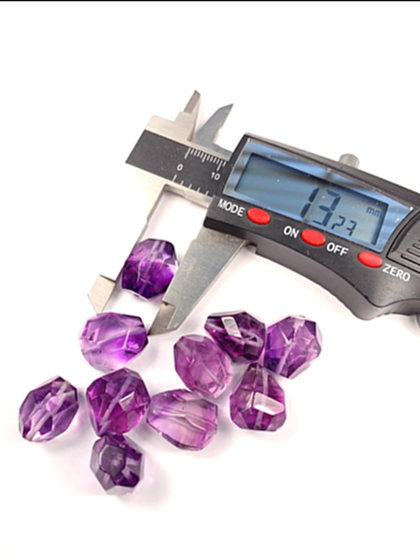 About 16mm Natural Purple Amethyst Free-form cut  beads Loose Gems Gemstone