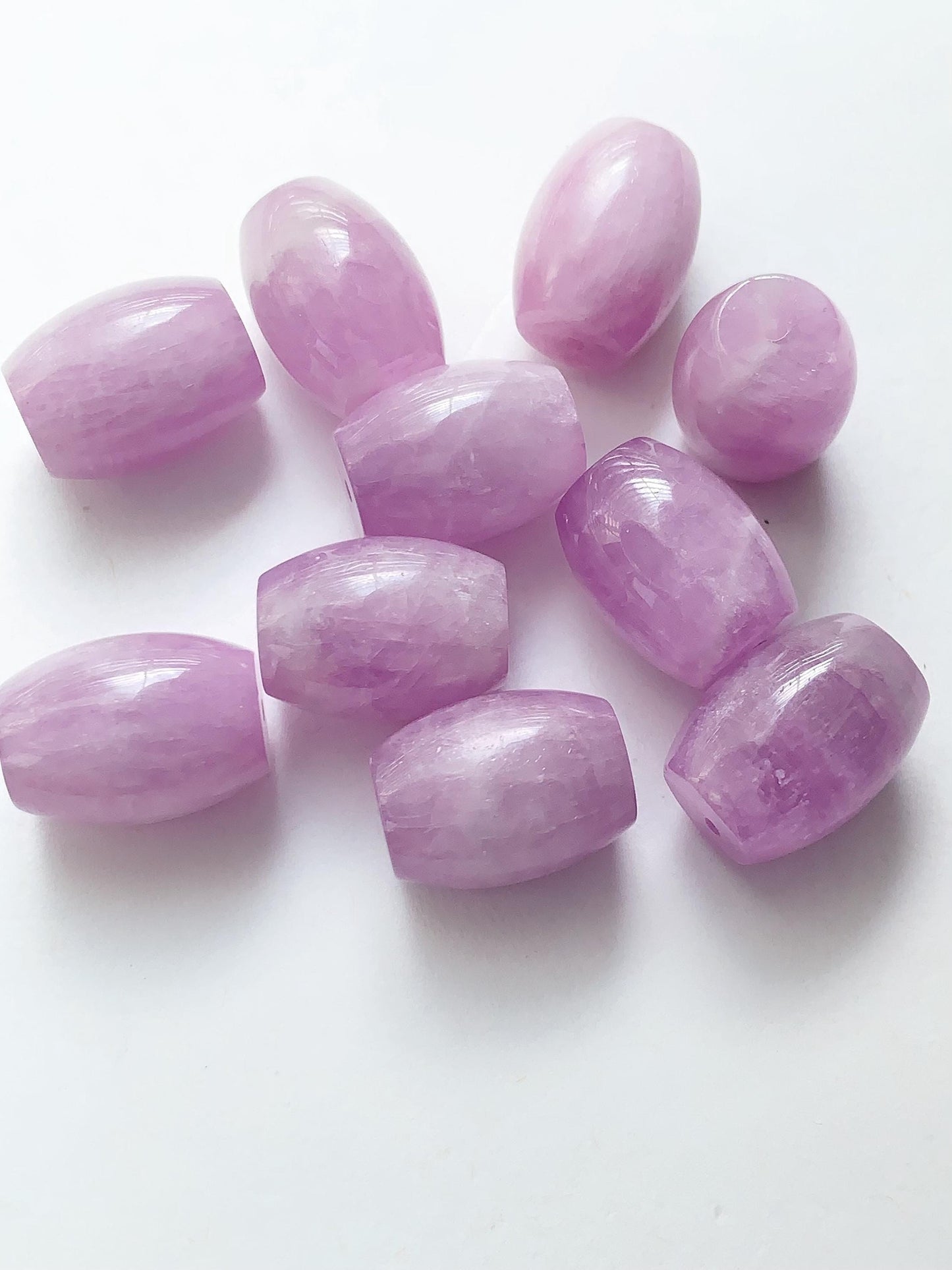 16mm Natural Purple Kunzite Barrel Shape cut  beads Loose Gems Gemstone