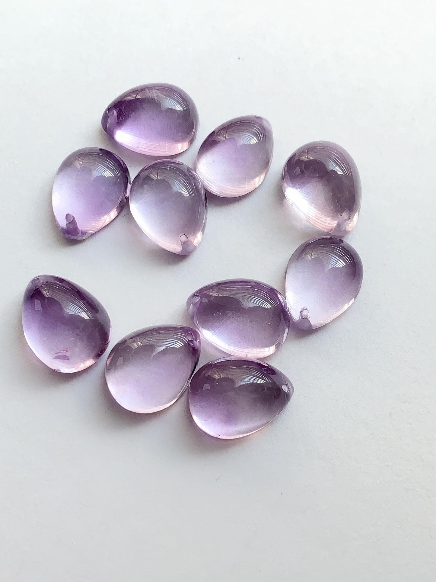 15mm Natural Purple Amethyst Smooth Drop  ut  beads Loose Gems Gemstone