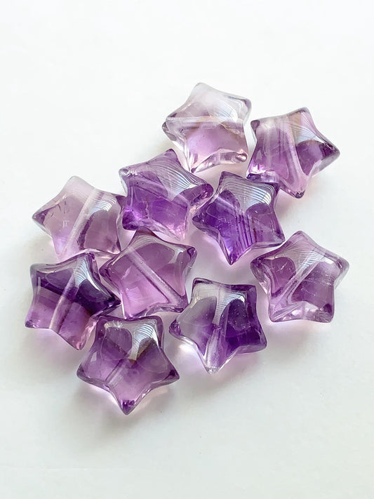 12mm Natural Purple Amethyst Stars beads Loose Gems Gemstone