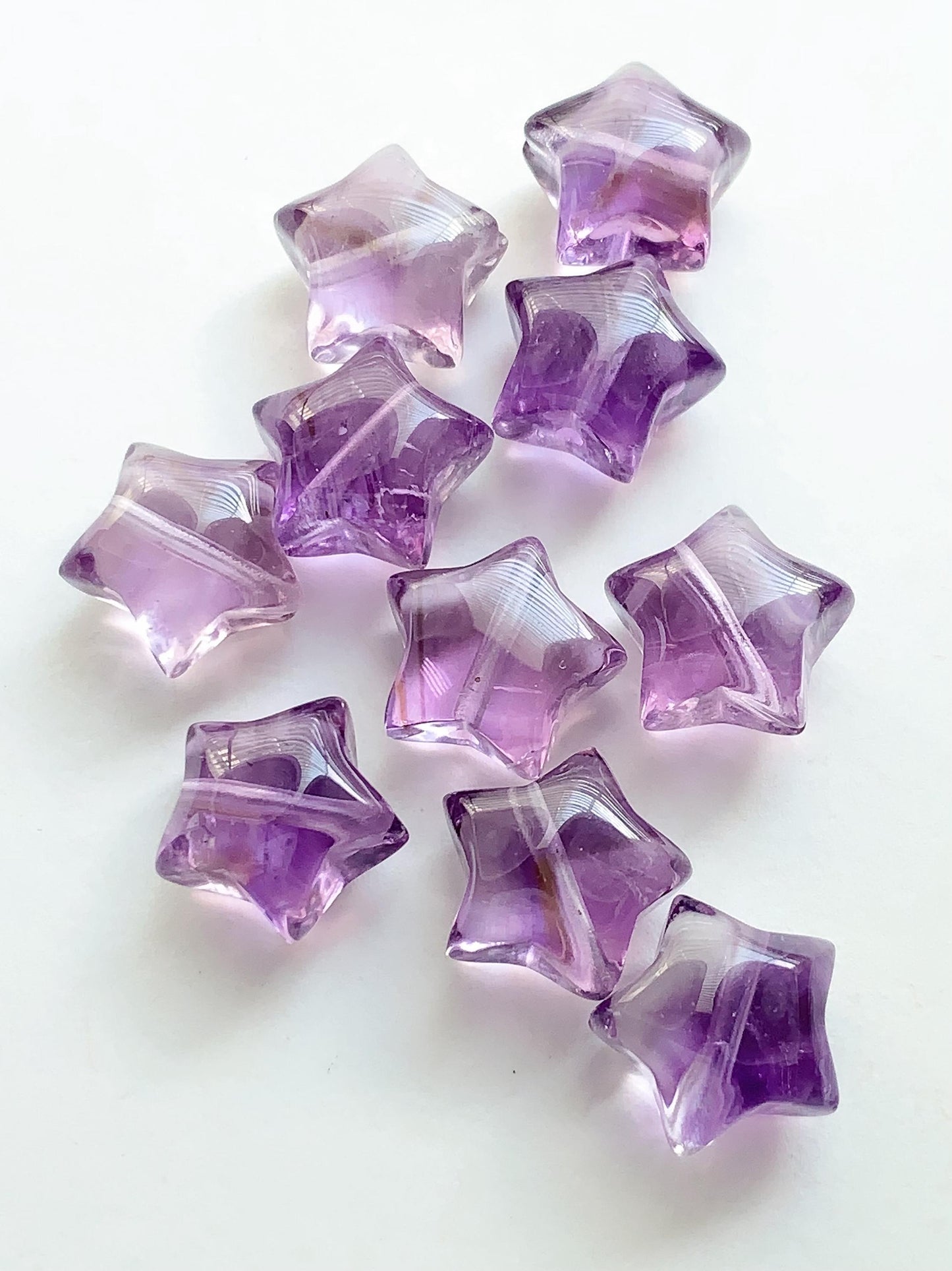 12mm Natural Purple Amethyst Stars beads Loose Gems Gemstone