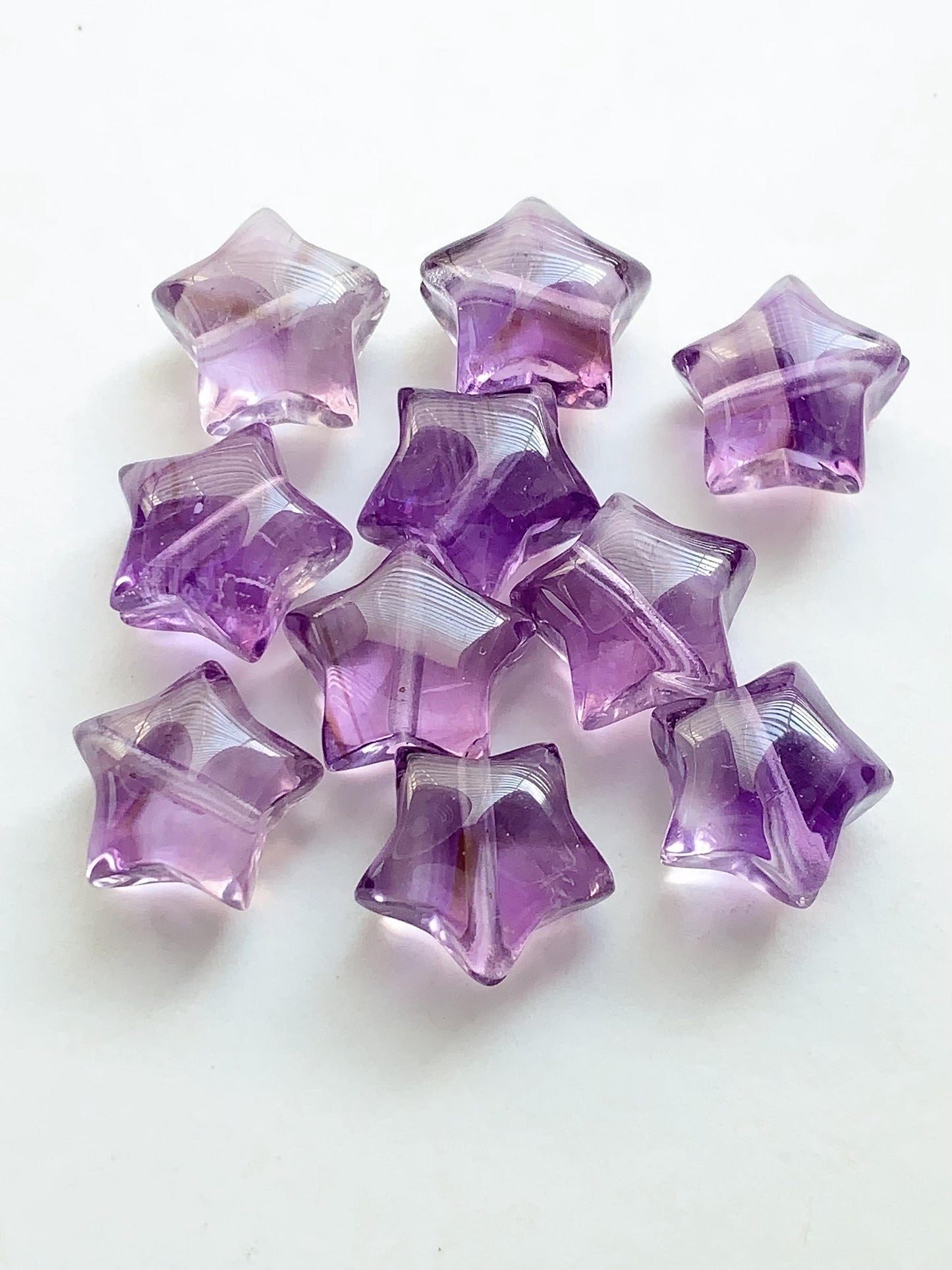 12mm Natural Purple Amethyst Stars beads Loose Gems Gemstone