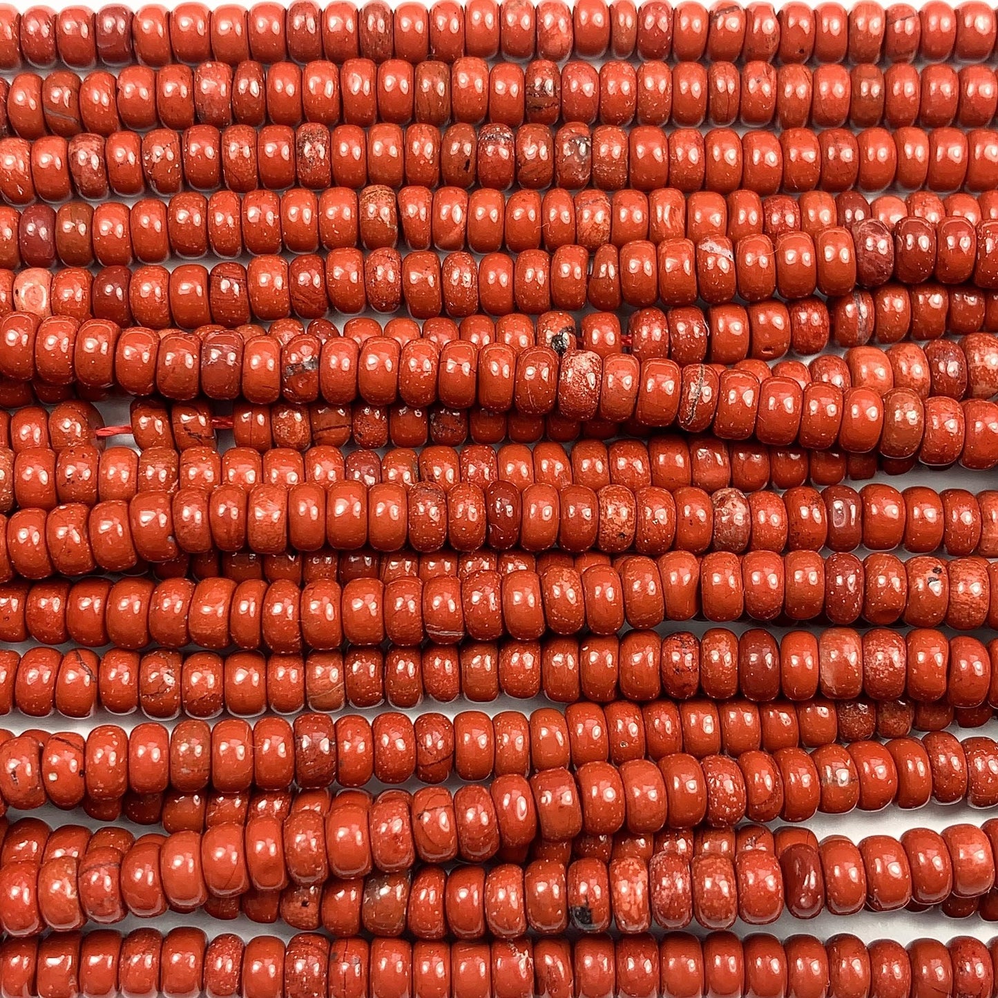 2x4mm Good Quality Natural Red Jasper Smooth Rondelle Beads 15.5" Strand