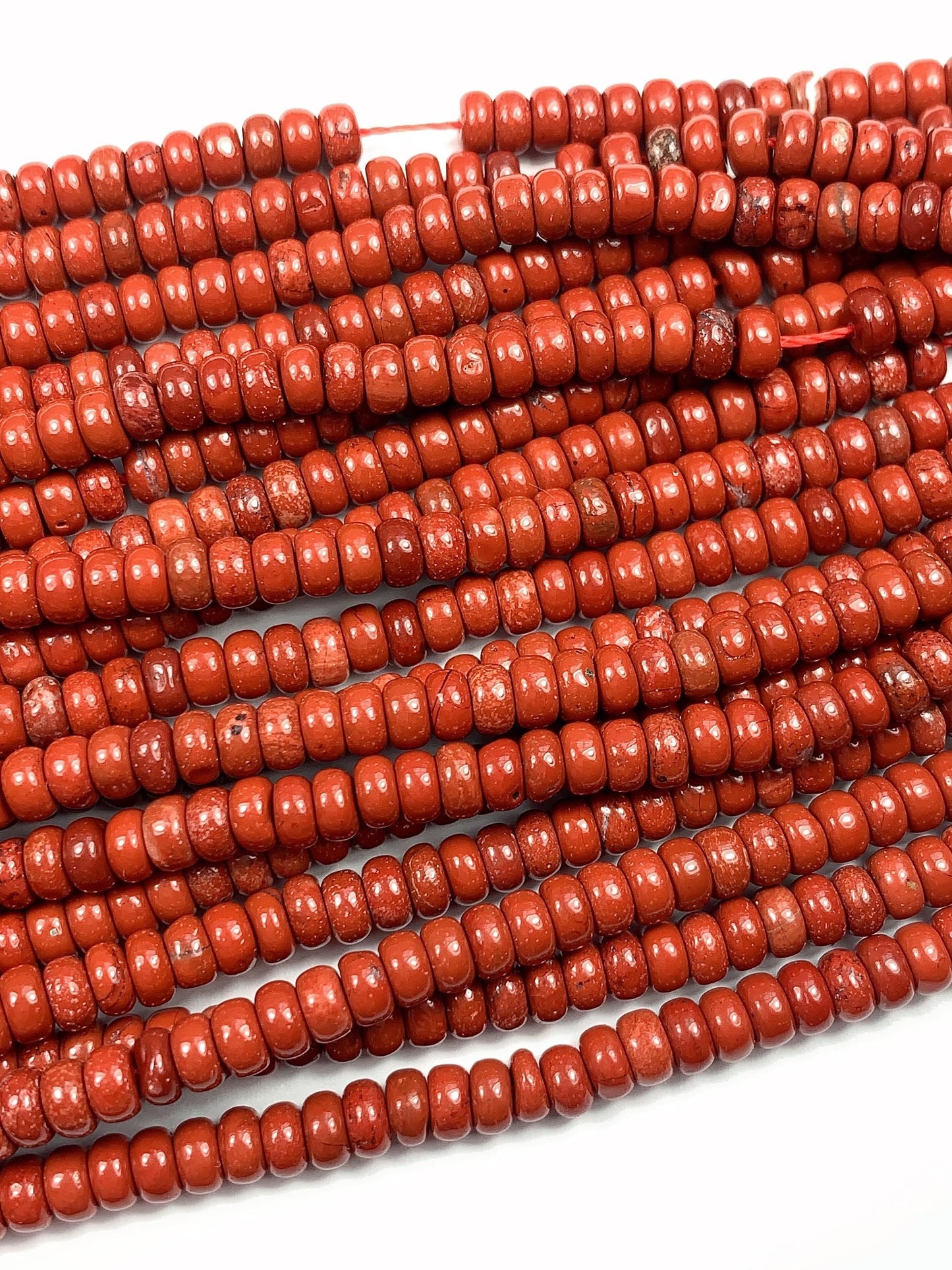 2x4mm Good Quality Natural Red Jasper Smooth Rondelle Beads 15.5" Strand