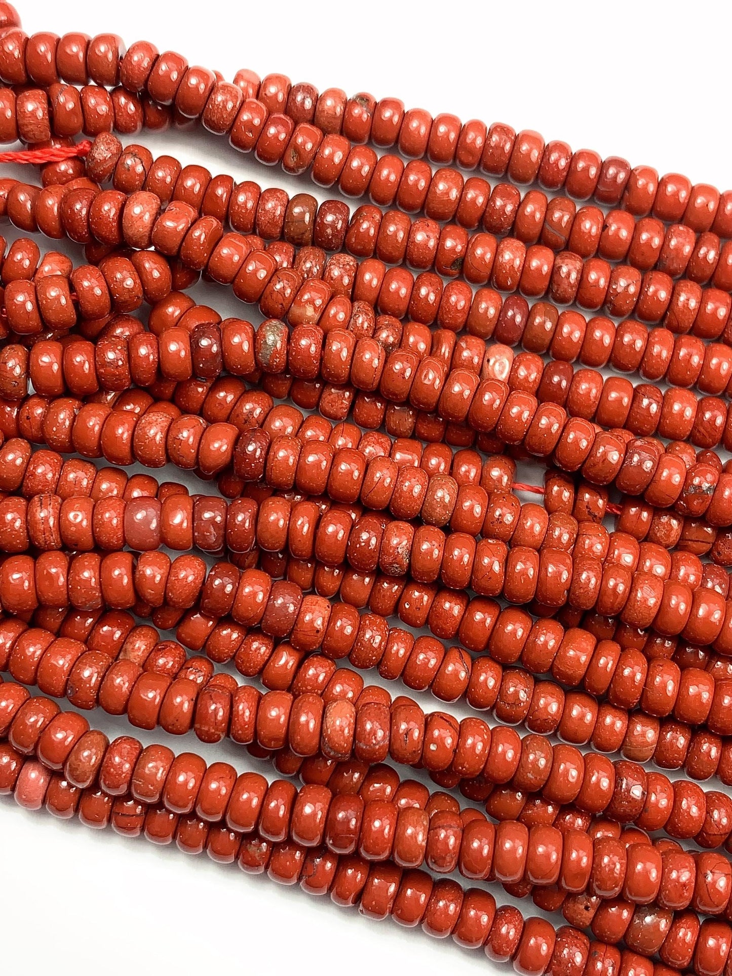 2x4mm Good Quality Natural Red Jasper Smooth Rondelle Beads 15.5" Strand