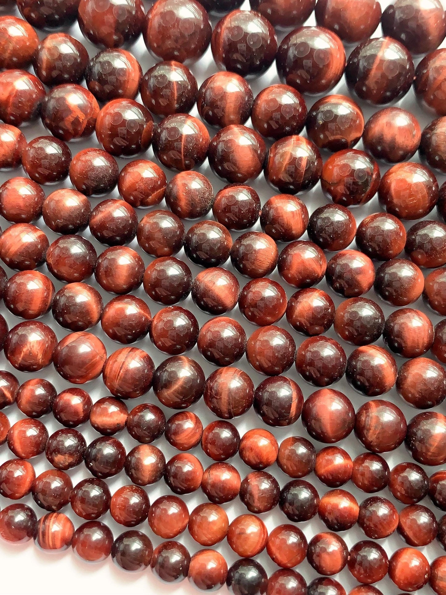 No Dyed AAA Natural Red Tiger's Eye Smooth Round Beads Gemstone, 15.5" Strand 2mm 4mm 6mm 8mm 10mm 12mm 14mm 16mm 18mm 20mm
