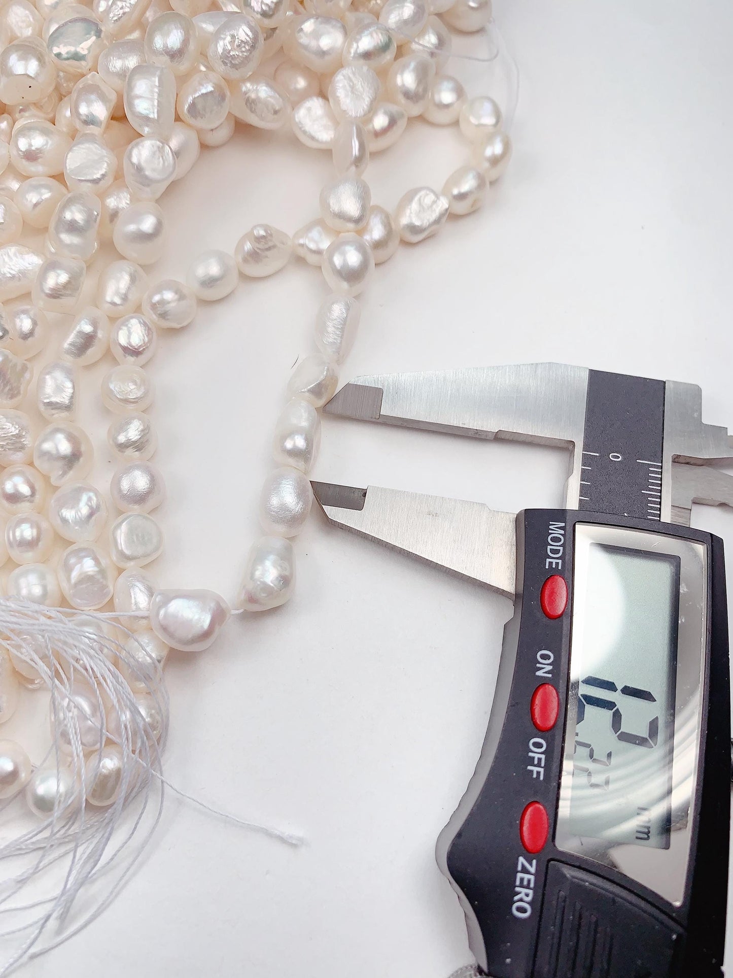 8-12mm Genuine Natural White Baroque Pearl Beads 14 Strand Gemstone