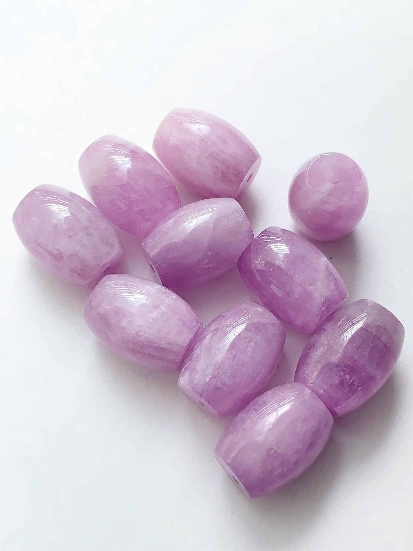 16mm Natural Purple Kunzite Barrel Shape cut  beads Loose Gems Gemstone