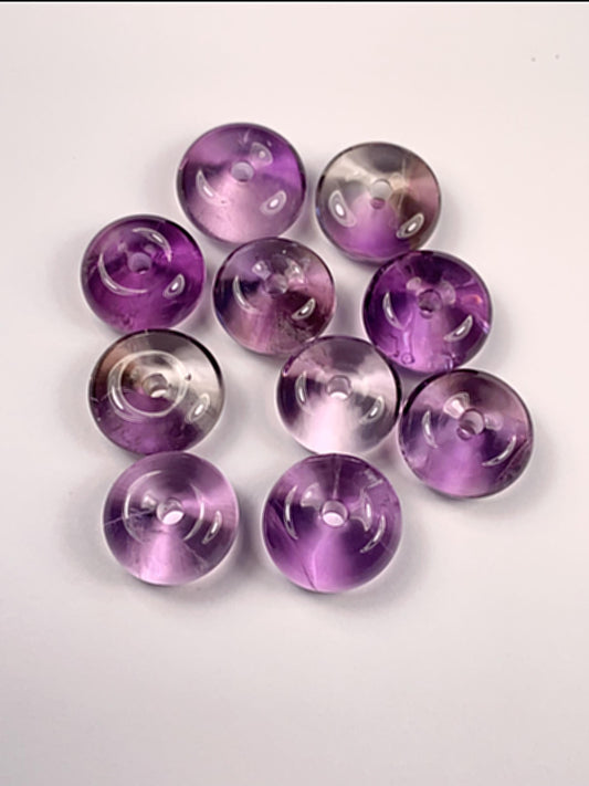 15mm Natural Purple Amethyst Smooth round  cut  beads Loose Gems Gemstone