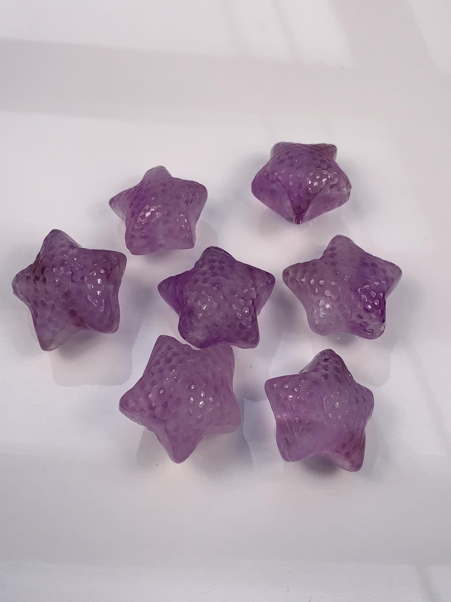15mm Natural Purple Amethy ststarfish  cut  beads Loose Gems Gemstone