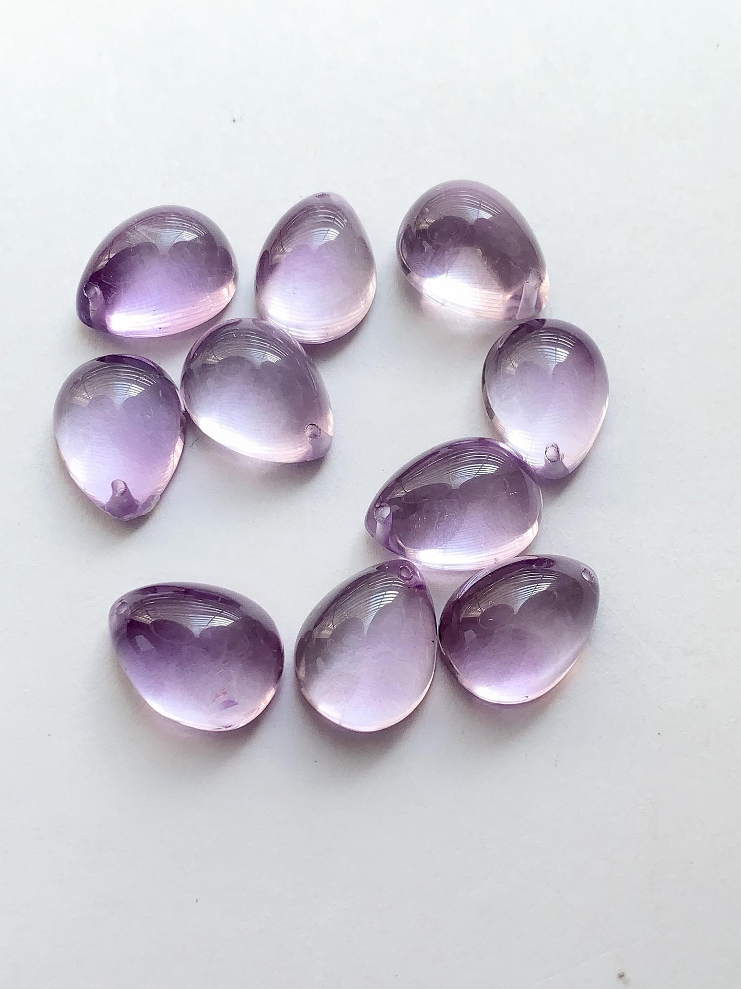 15mm Natural Purple Amethyst Smooth Drop  ut  beads Loose Gems Gemstone