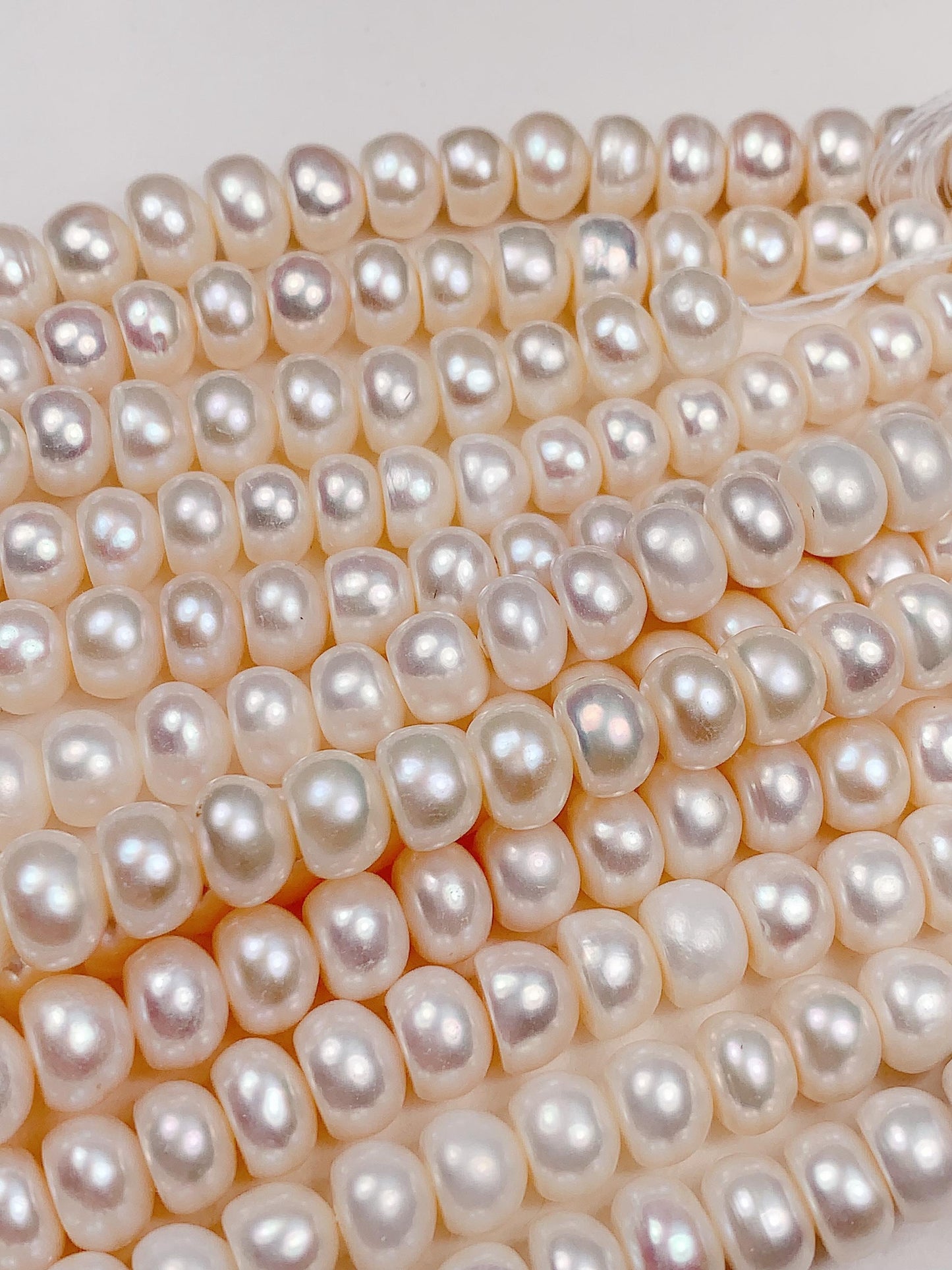 8mm good quality Genuine Natural White half Round Pearl Beads 14 Strand Jewelry making