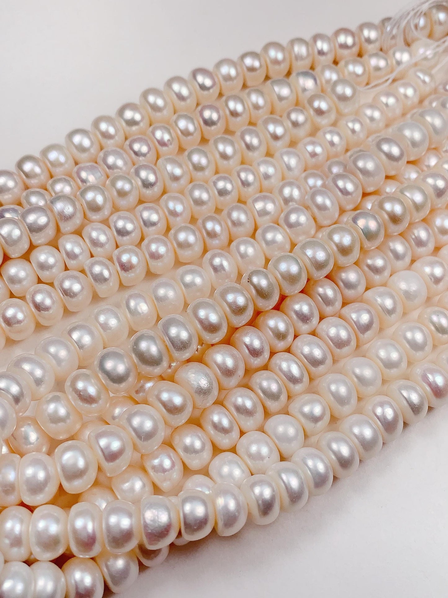 8mm good quality Genuine Natural White half Round Pearl Beads 14 Strand Jewelry making
