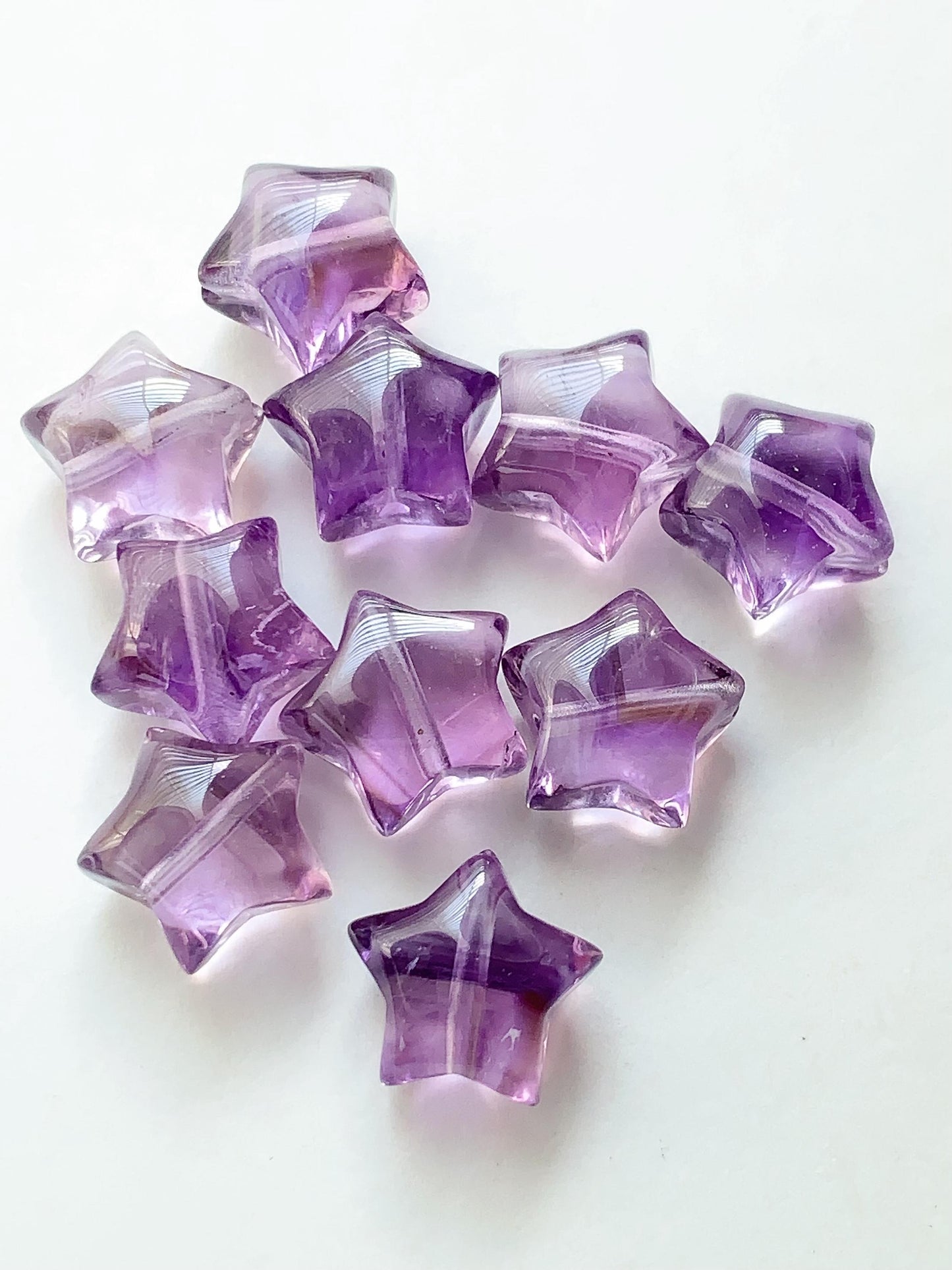 12mm Natural Purple Amethyst Stars beads Loose Gems Gemstone