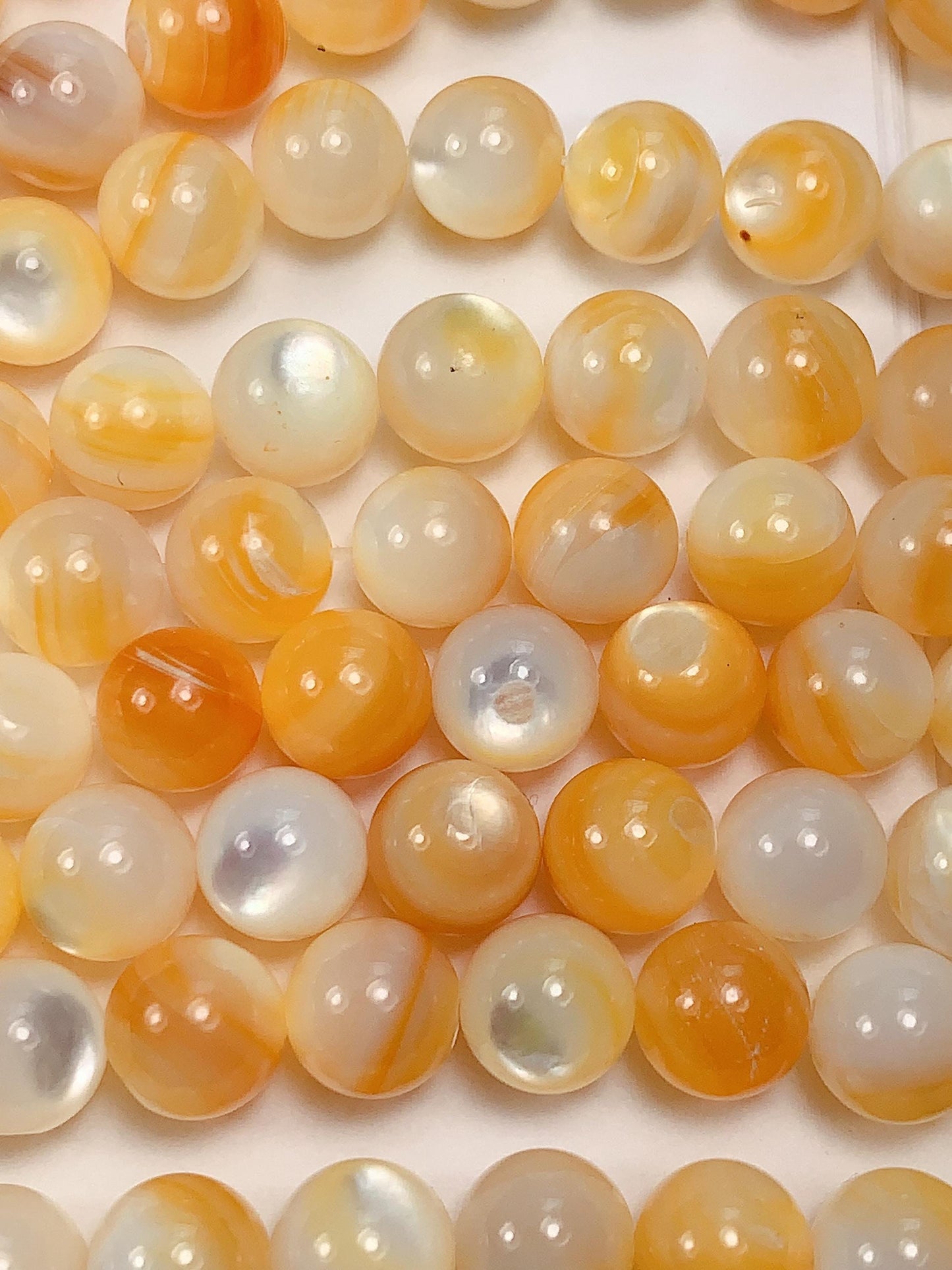 AAA Golden Yellow Mother of Pearl Shell Beads 15.5" Strand Gold Gemstone