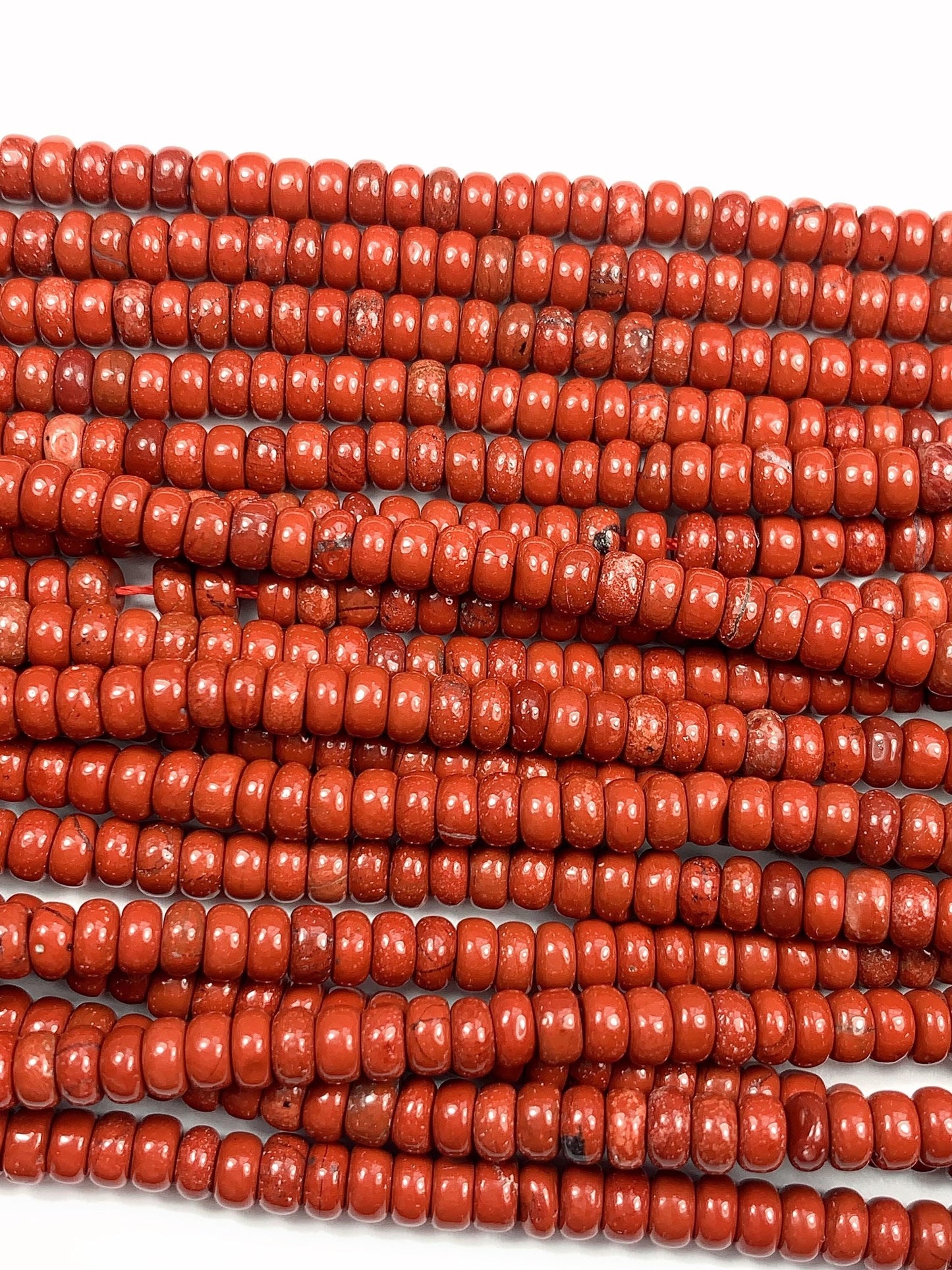 2x4mm Good Quality Natural Red Jasper Smooth Rondelle Beads 15.5" Strand