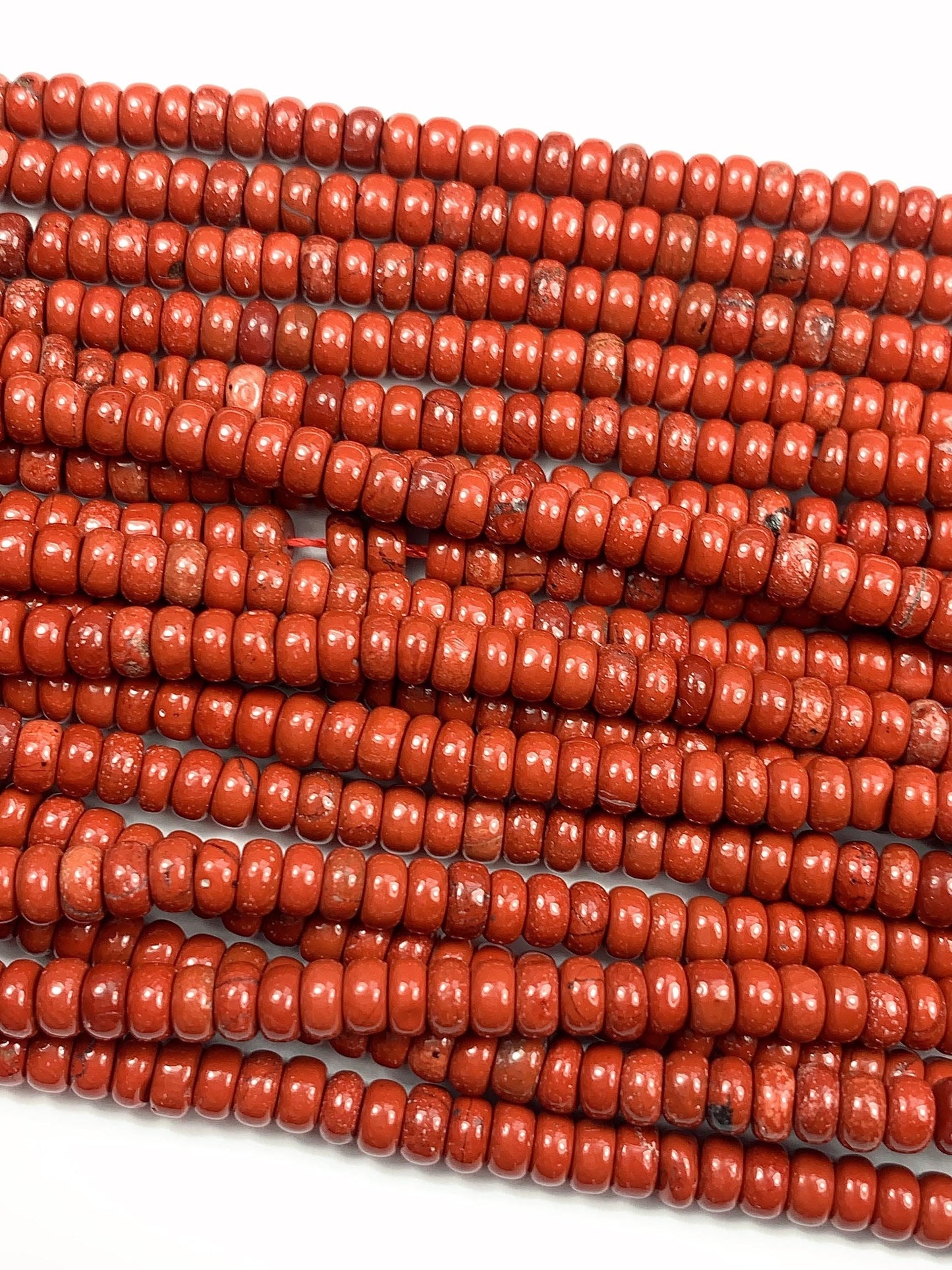 2x4mm Good Quality Natural Red Jasper Smooth Rondelle Beads 15.5" Strand