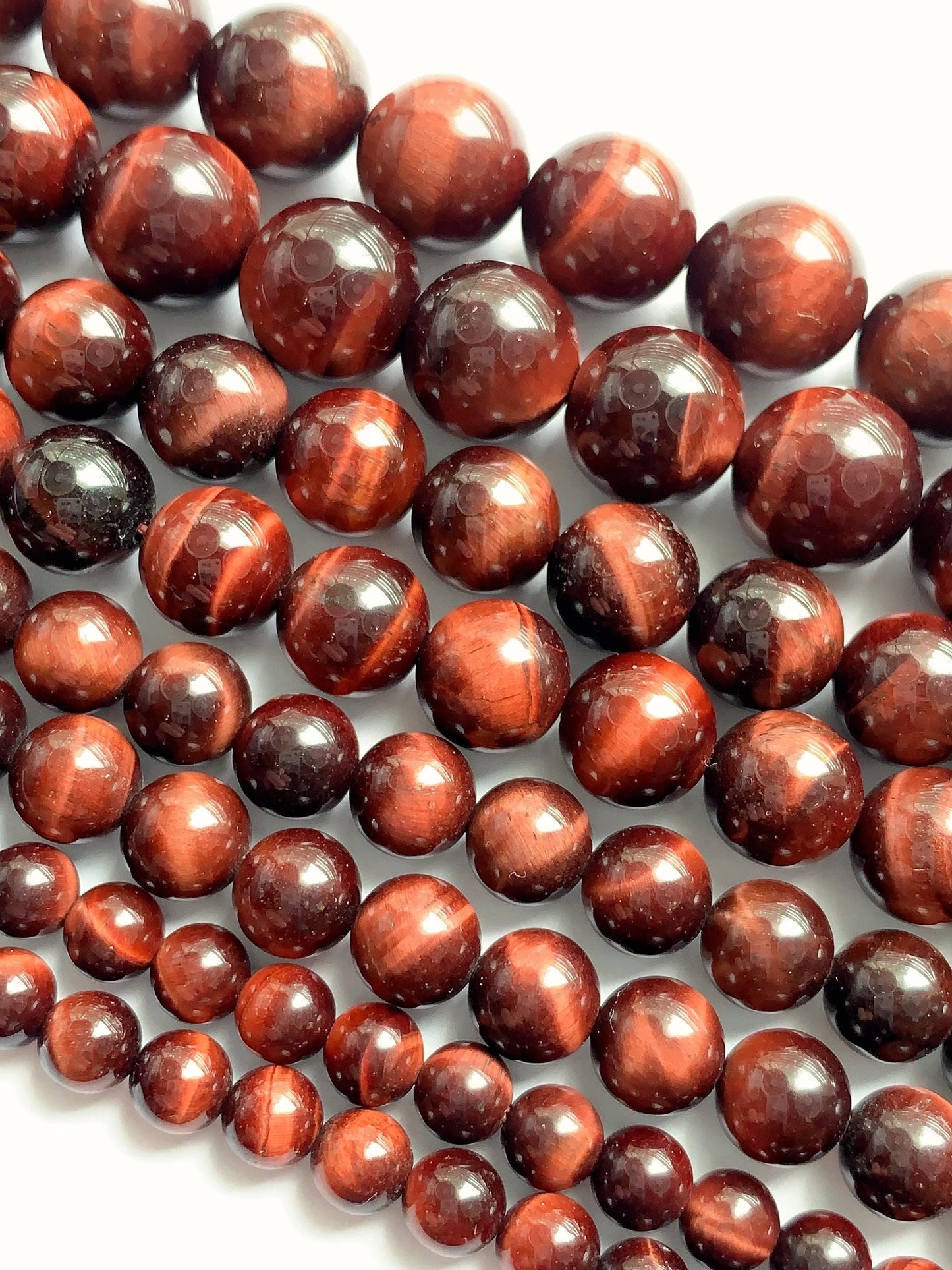 No Dyed AAA Natural Red Tiger's Eye Smooth Round Beads Gemstone, 15.5" Strand 2mm 4mm 6mm 8mm 10mm 12mm 14mm 16mm 18mm 20mm