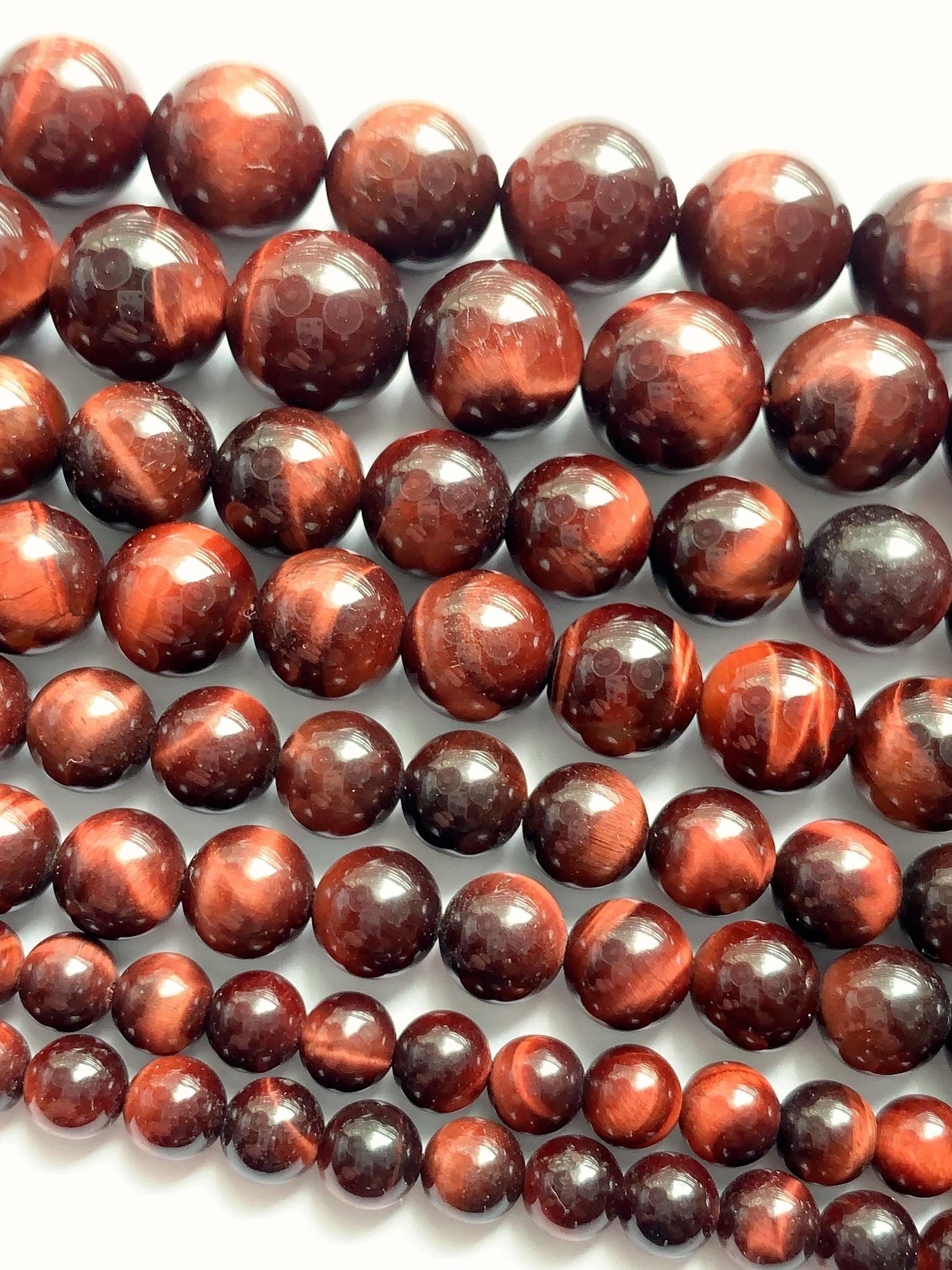 No Dyed AAA Natural Red Tiger's Eye Smooth Round Beads Gemstone, 15.5" Strand 2mm 4mm 6mm 8mm 10mm 12mm 14mm 16mm 18mm 20mm