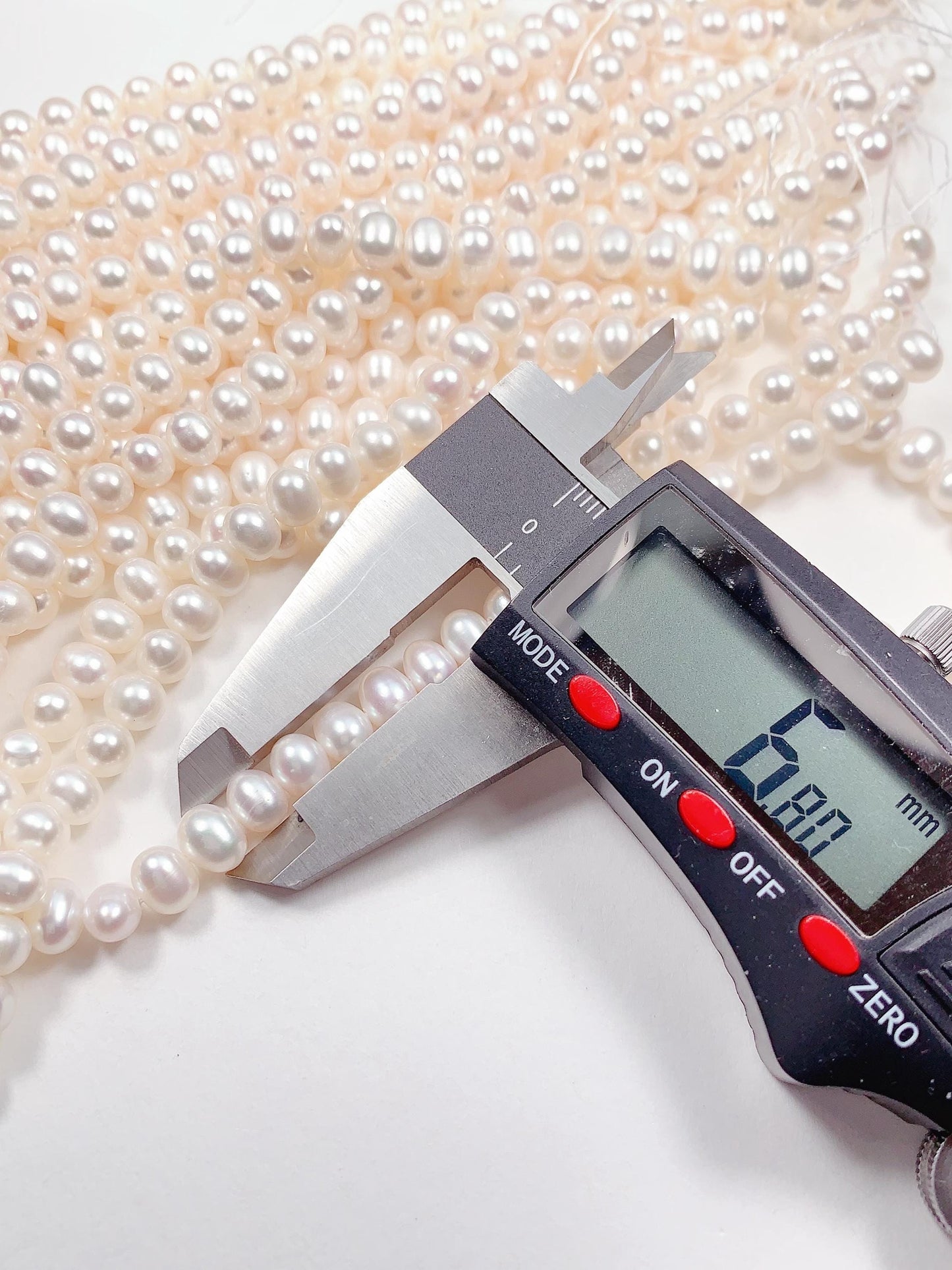 6.5-7mm very good quality Genuine Natural White oval  Pearl Beads 14 Strand Jewelry making