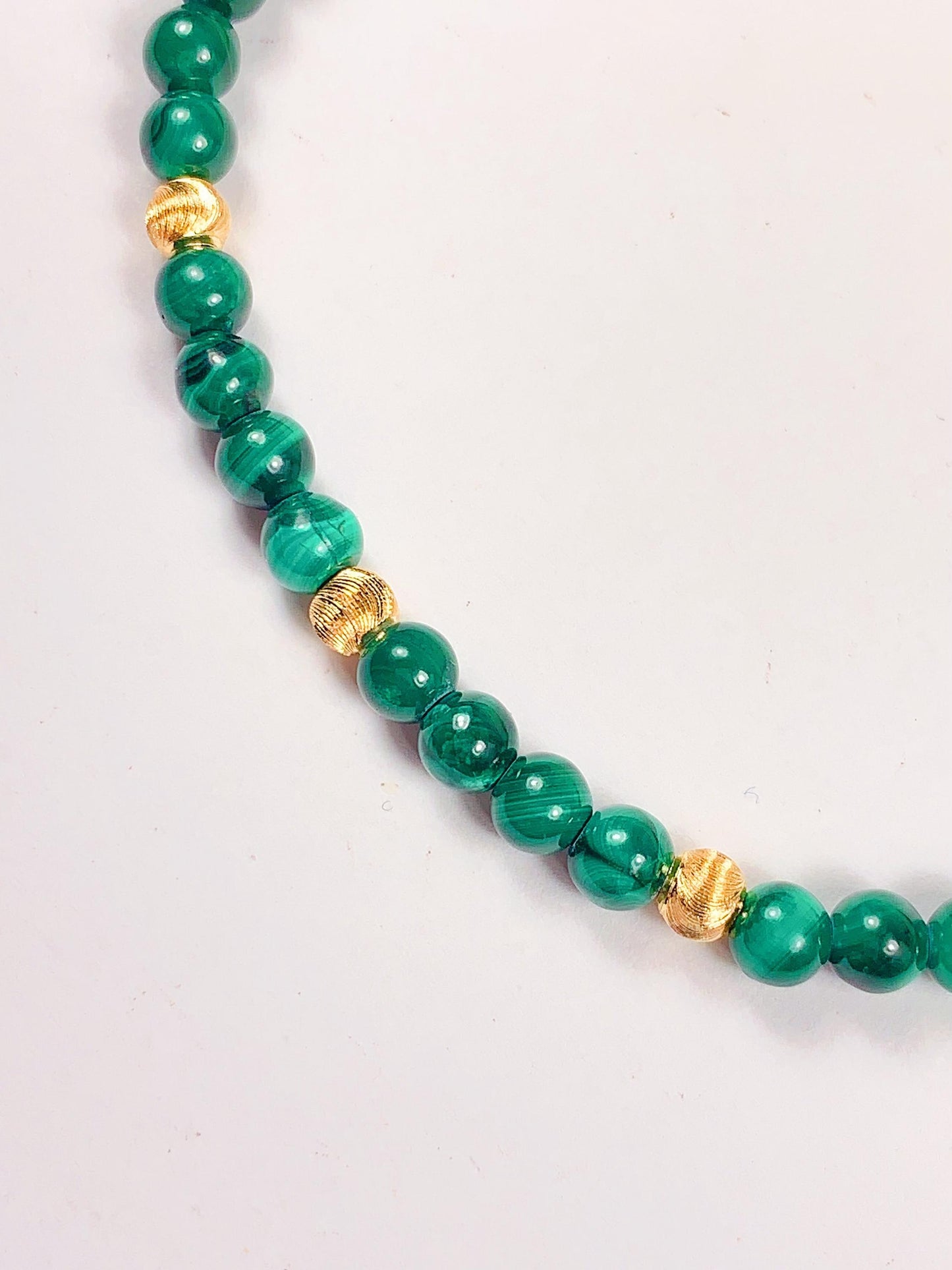 Malachite Bracelet Earrings Necklace Set: 14K Gold Filled Jewelry