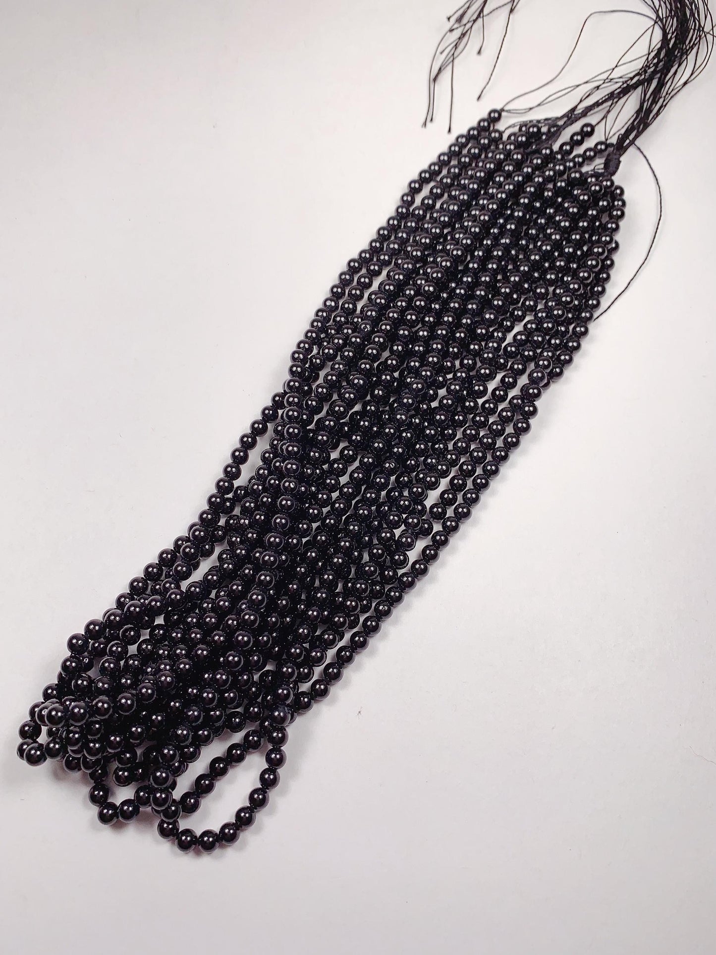AAA Natural Black Spinel Smooth Round Beads 15.5" Strand Genuine Gemstone 2mm 3mm 4mm