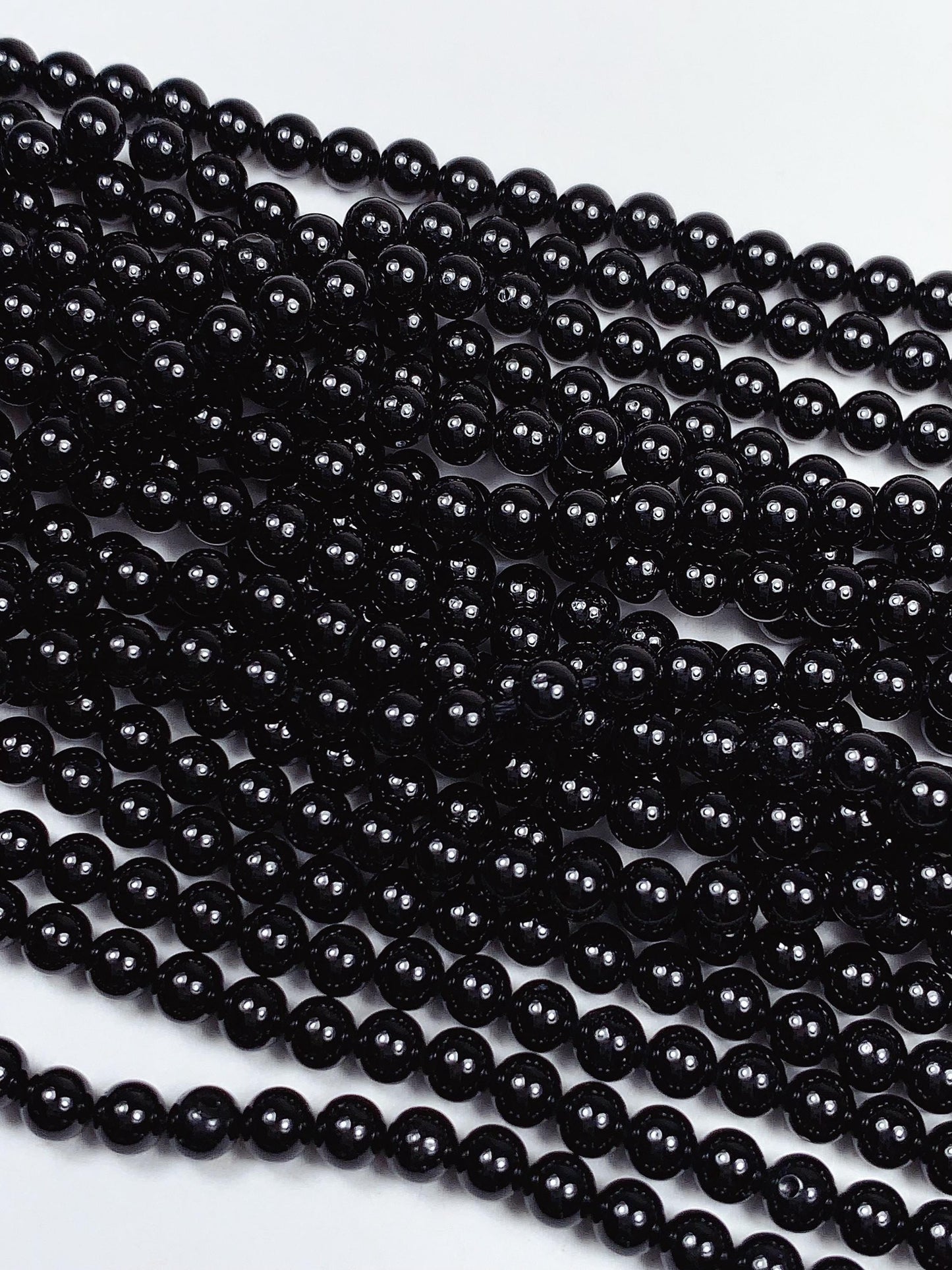 AAA Natural Black Spinel Smooth Round Beads 15.5" Strand Genuine Gemstone 2mm 3mm 4mm