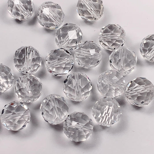 10mm Natural Clear White Quartz Rock Crystal beads Loose Gems Gemstone Bow Cut