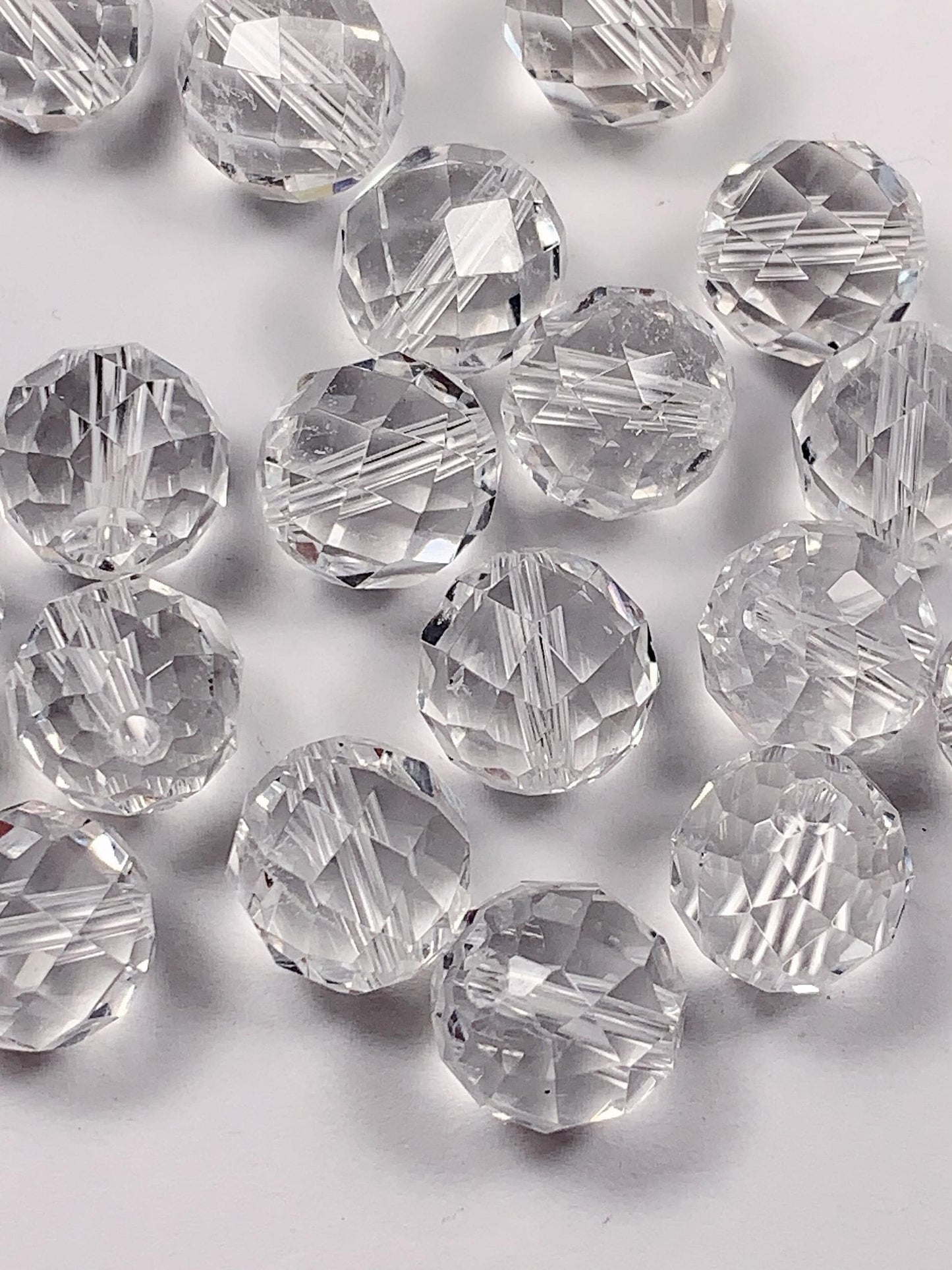 10mm Natural Clear White Quartz Rock Crystal beads Loose Gems Gemstone Bow Cut