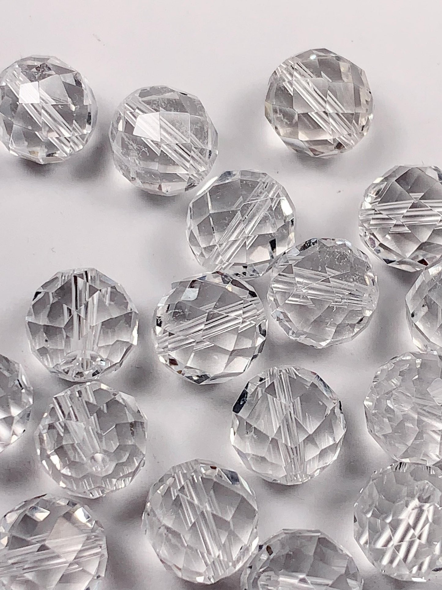 10mm Natural Clear White Quartz Rock Crystal beads Loose Gems Gemstone Bow Cut