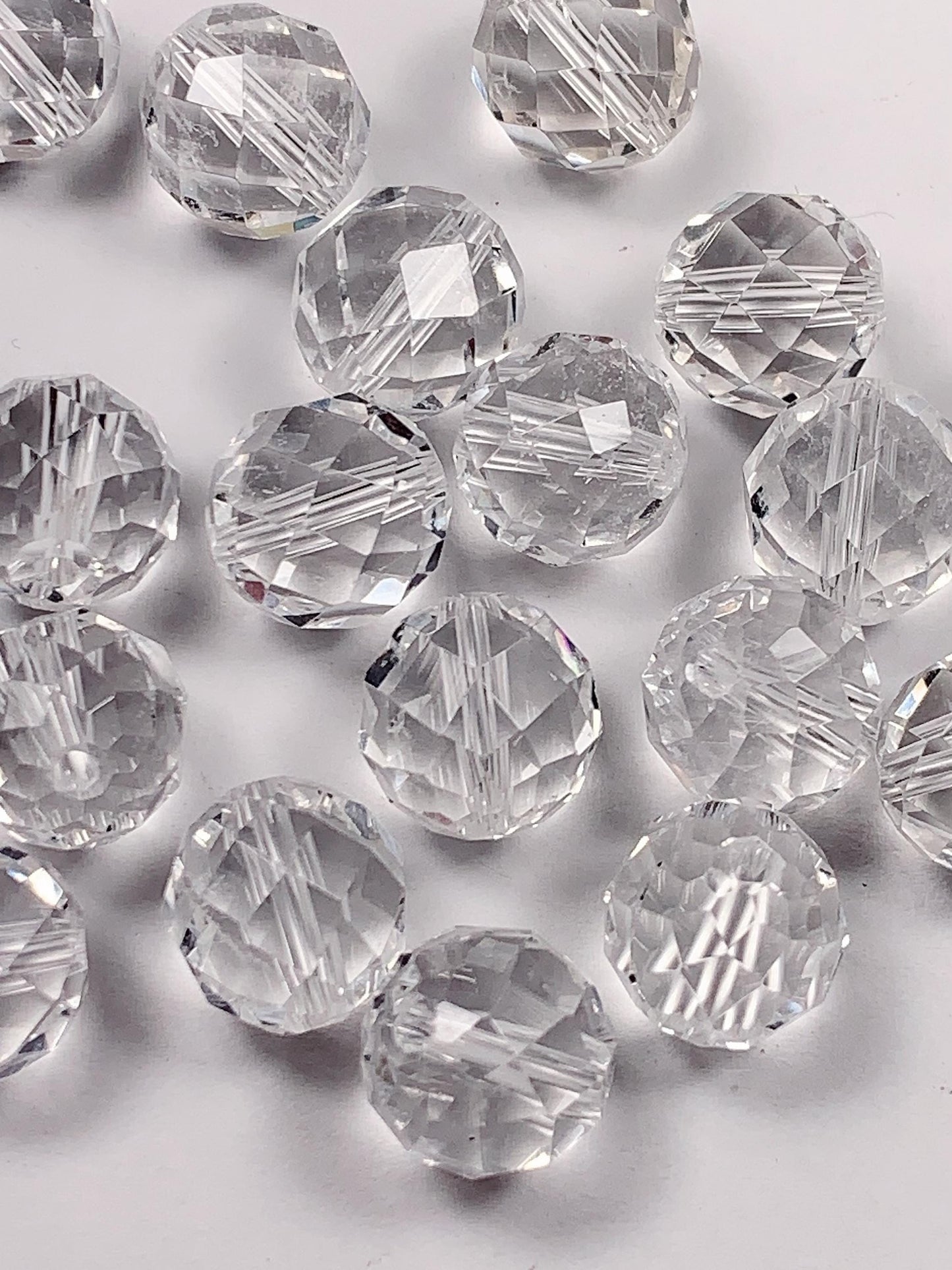 10mm Natural Clear White Quartz Rock Crystal beads Loose Gems Gemstone Bow Cut