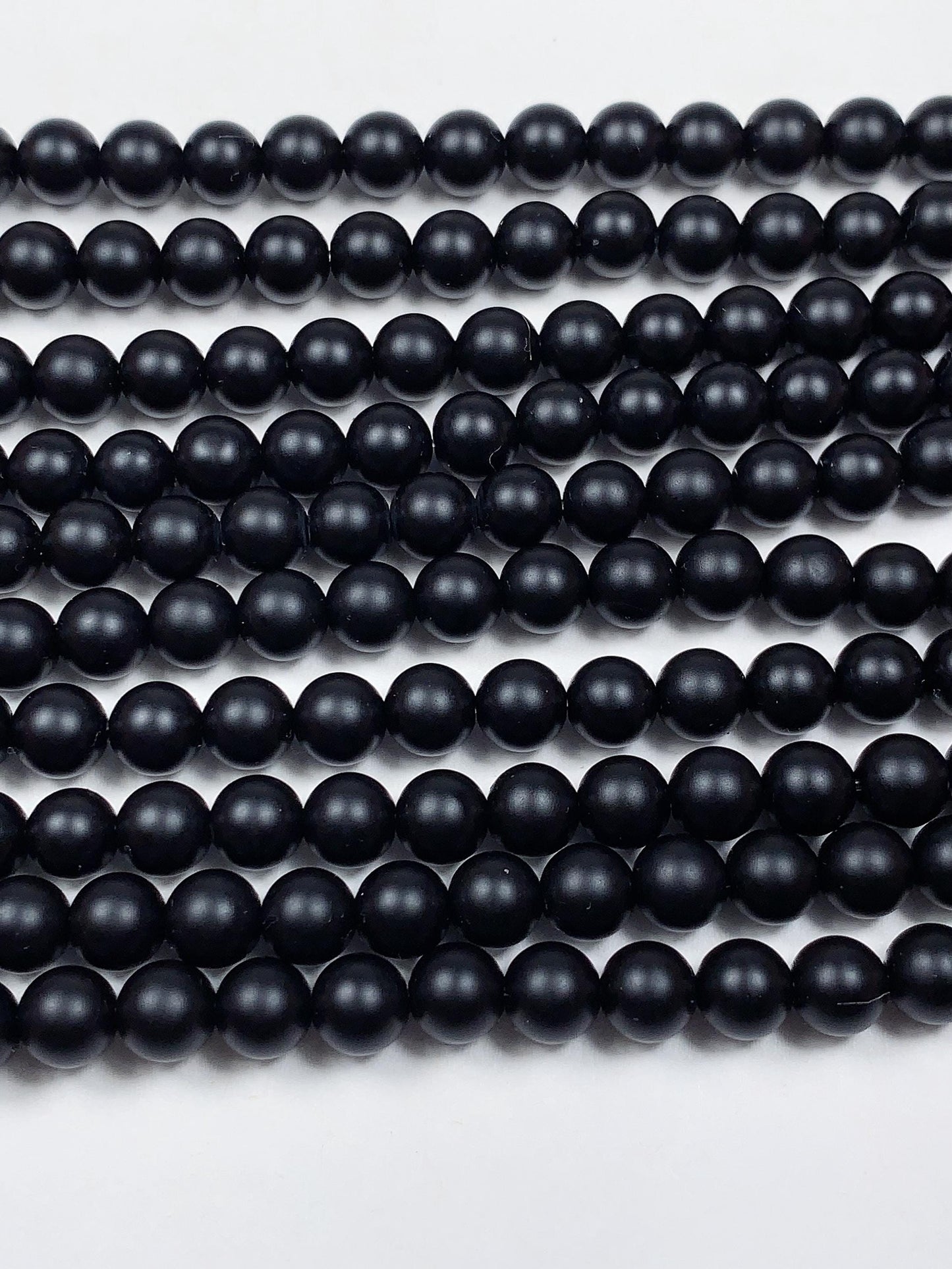 AAA Natural Black Tourmaline Smooth Round Beads 15.5" Strand Gemstone
