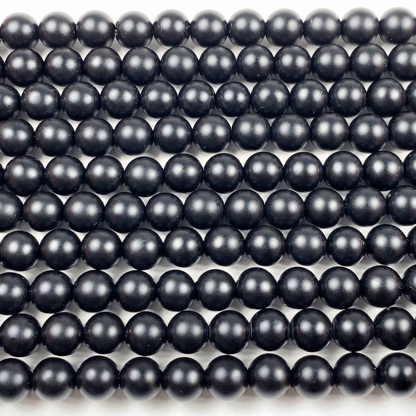 AAA Natural Black Tourmaline Smooth Round Beads 15.5" Strand Gemstone