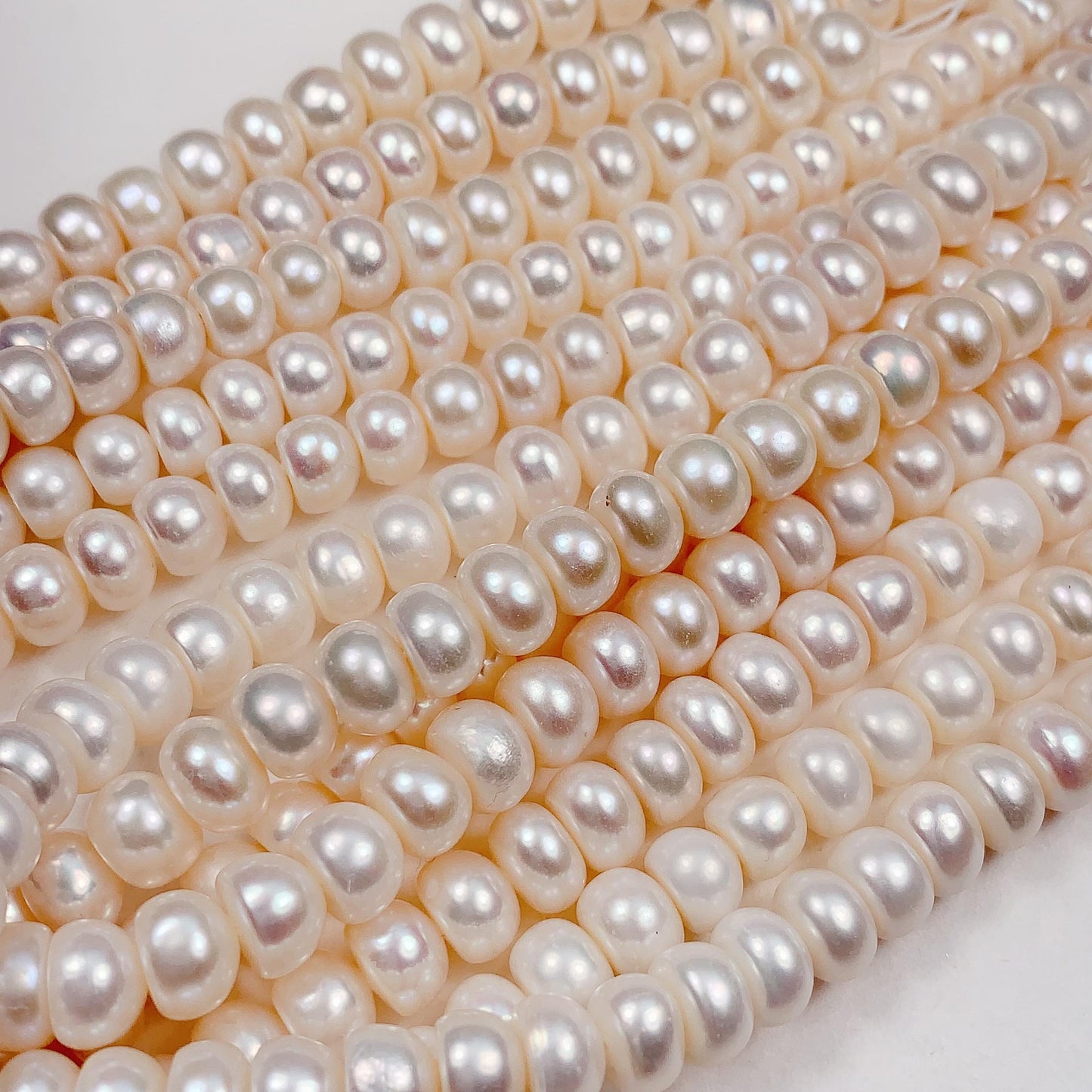 8mm good quality Genuine Natural White half Round Pearl Beads 14 Strand Jewelry making