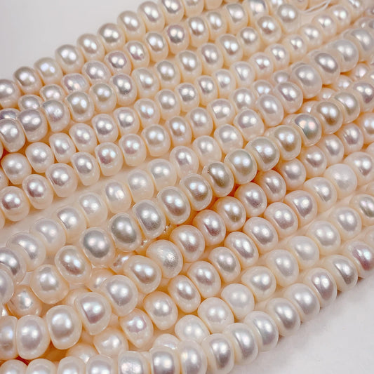 8mm good quality Genuine Natural White half Round Pearl Beads 14 Strand Jewelry making