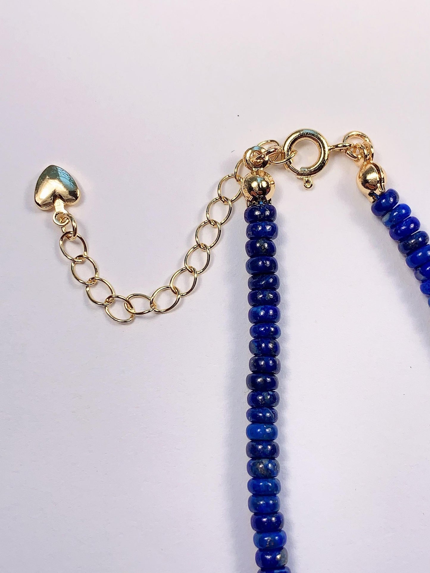 14K Gold Filled Lapis Lazuli Jewelry Set: Bracelet, Earrings, Necklace