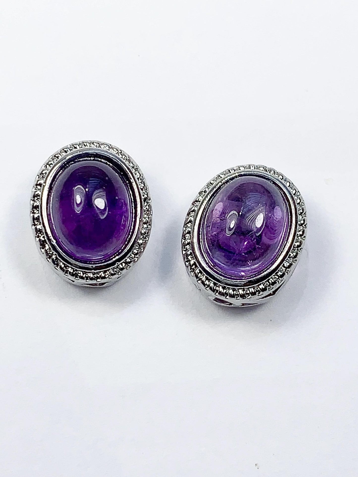 14mm Genuine Natural  purple Amethyst DIY Beads Loose Gems Gemstone oval cut
