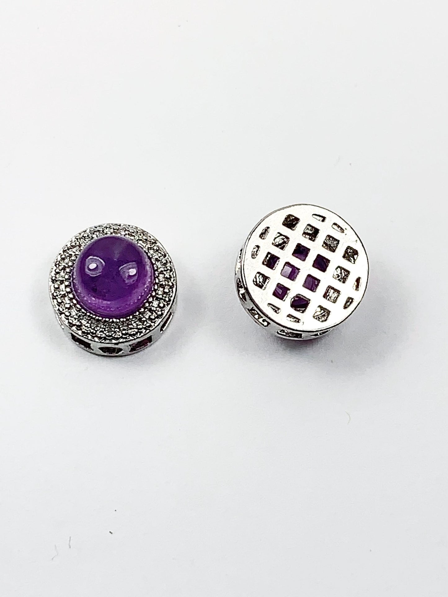 10mm Genuine Natural  purple Amethyst DIY Beads Loose Gems Gemstone round cut