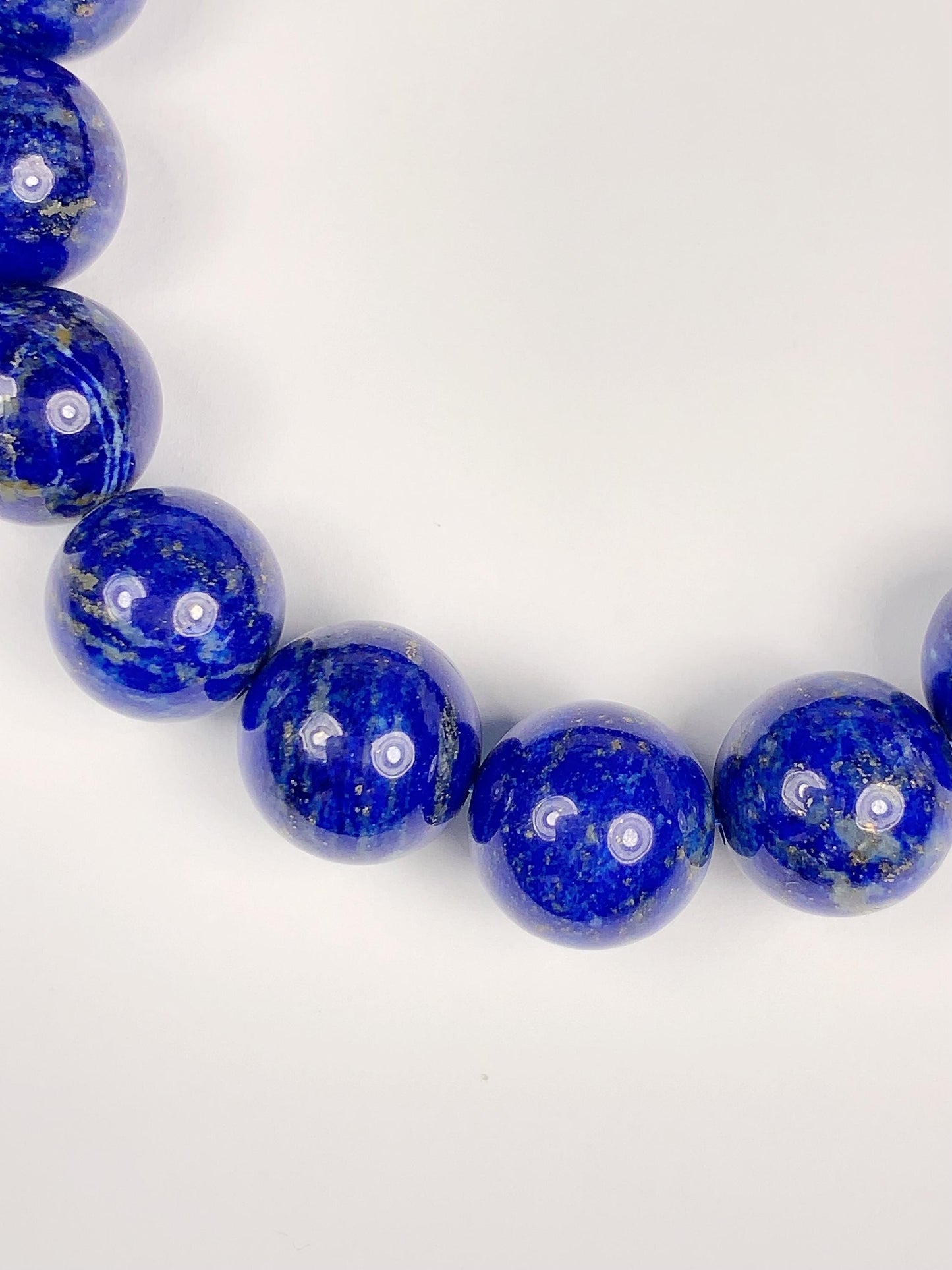 No Dyed Good Quality Natural Lapis Lazuli Stretch Bracelet: Blue Gold Gemstone