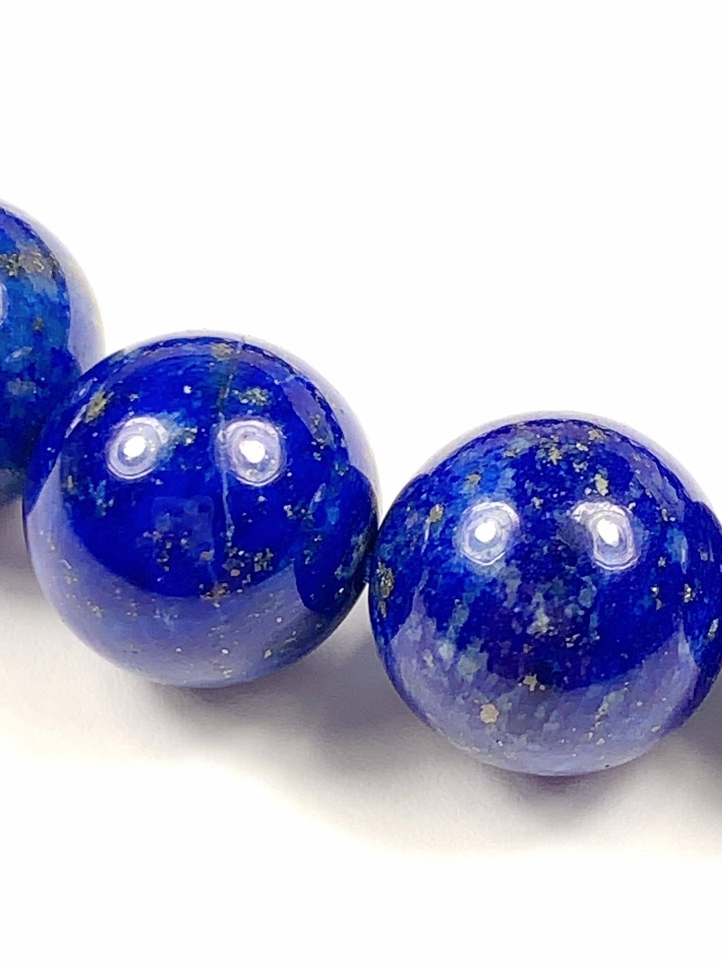 No Dyed Good Quality Natural Lapis Lazuli Stretch Bracelet: Blue Gold Gemstone