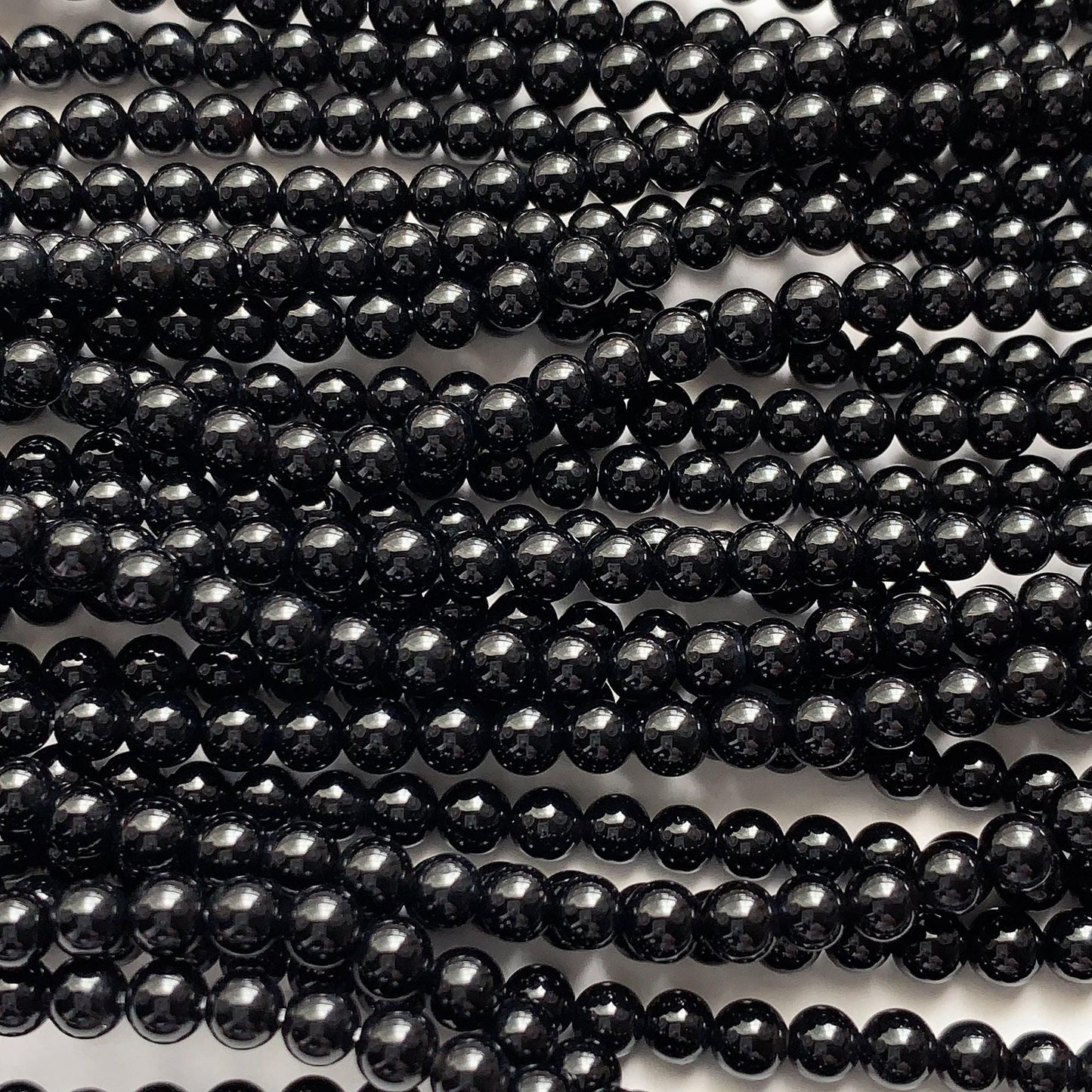 Grade AAA Genuine Natural  Black  Spinel Smooth Round Beads 15.5" Strand Gemstone 2mm 3mm 4mm 6mm 8mm 10mm 12mm 14mm 16mm 18mm 20mm